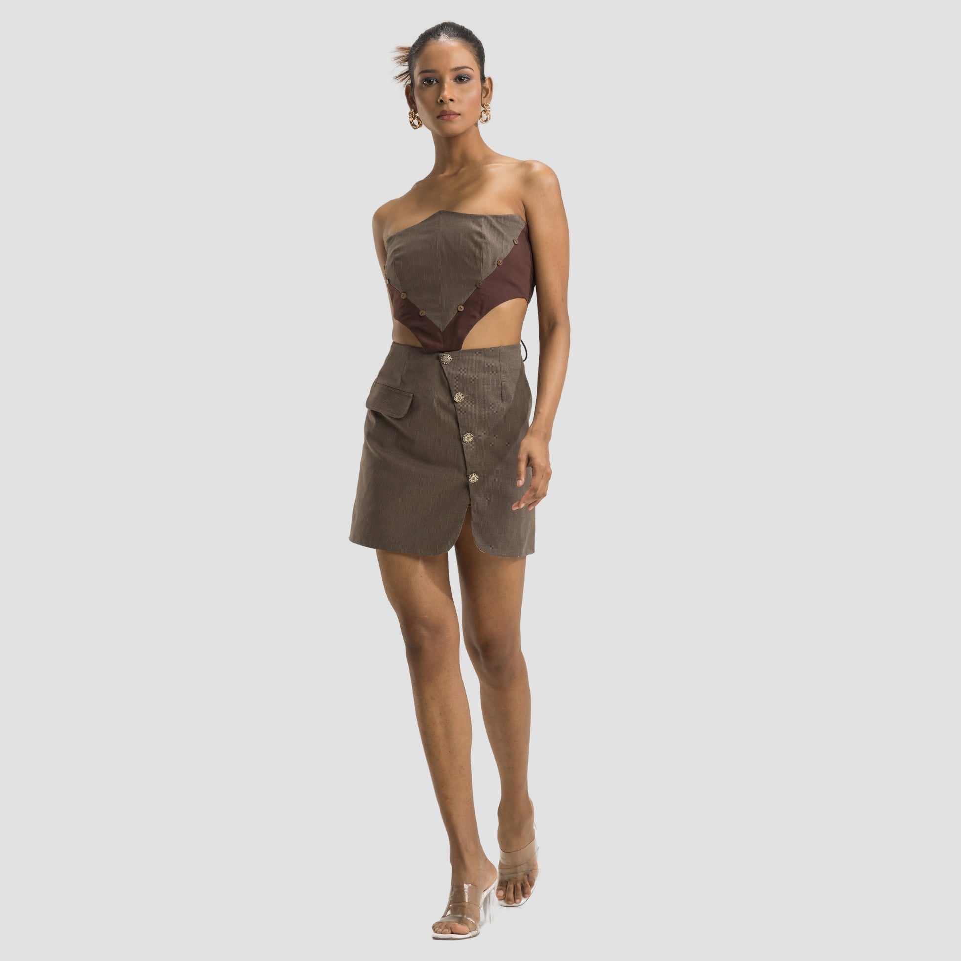 Mocha Corset Top