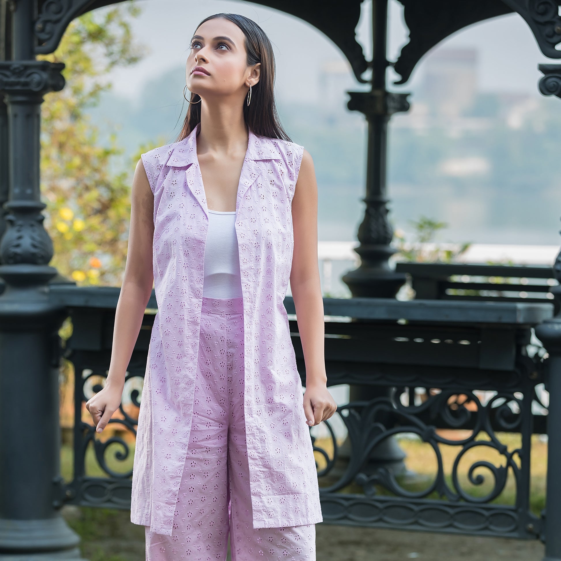 Lavender Hakoba Jacket & Pant Co-ord Set