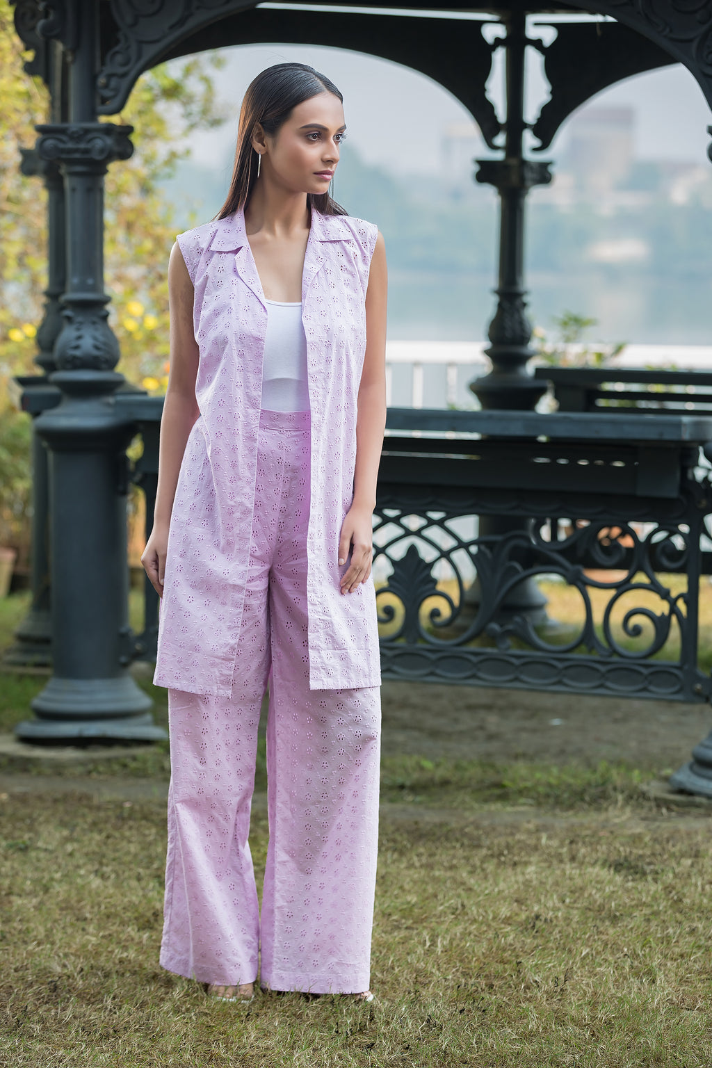 Lavender Hakoba Jacket & Pant Co-ord Set