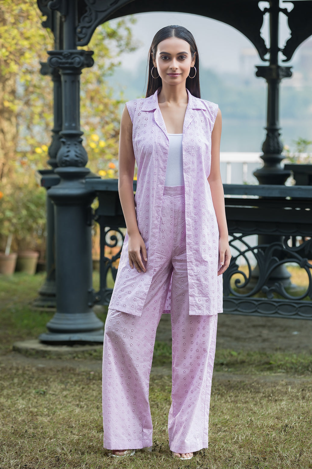 Lavender Hakoba Jacket & Pant Co-ord Set