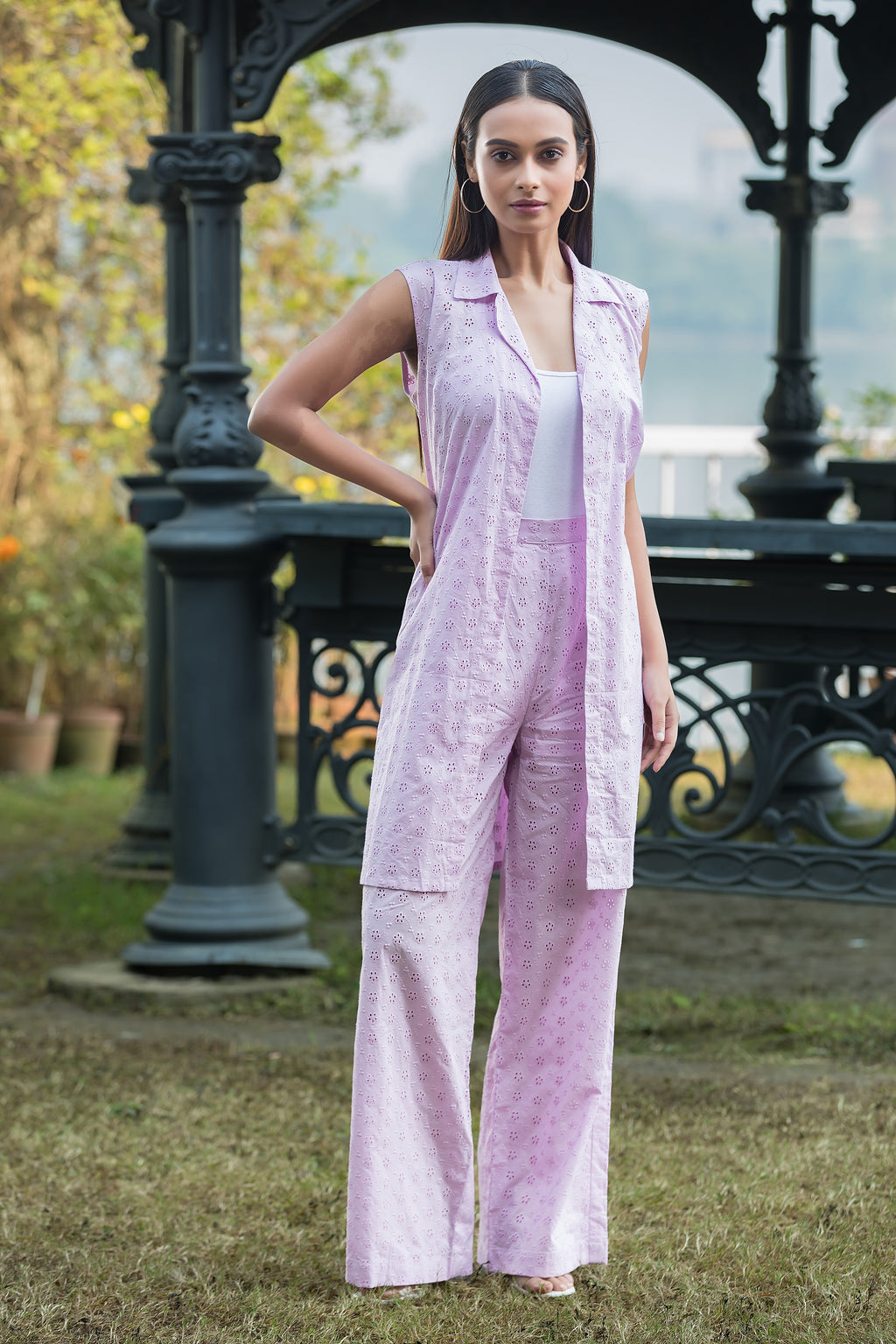 Lavender Hakoba Jacket & Pant Co-ord Set