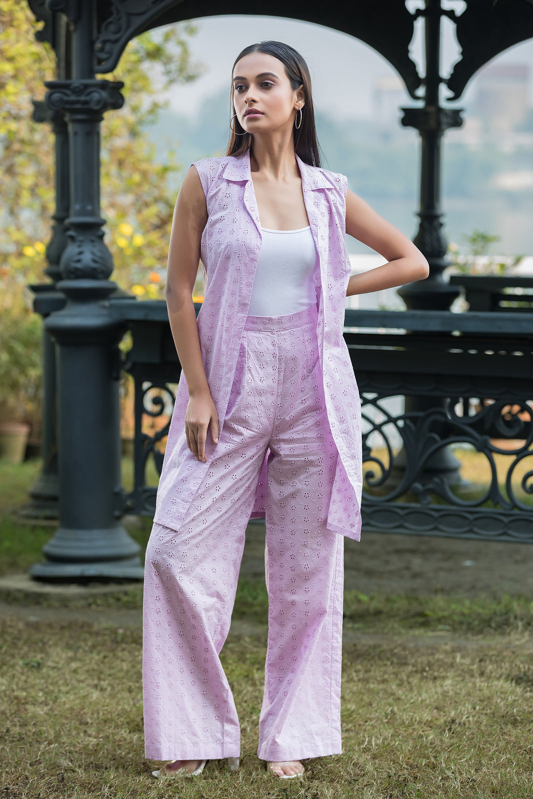 Lavender Hakoba Jacket & Pant Co-ord Set