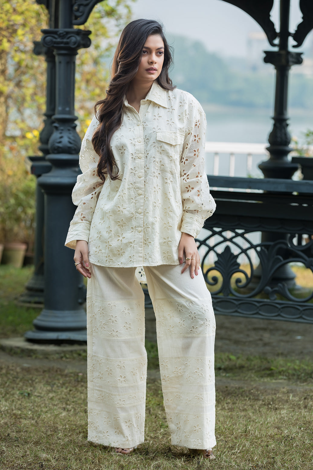 Hakoba Shirt with Pants Co-Ord Set