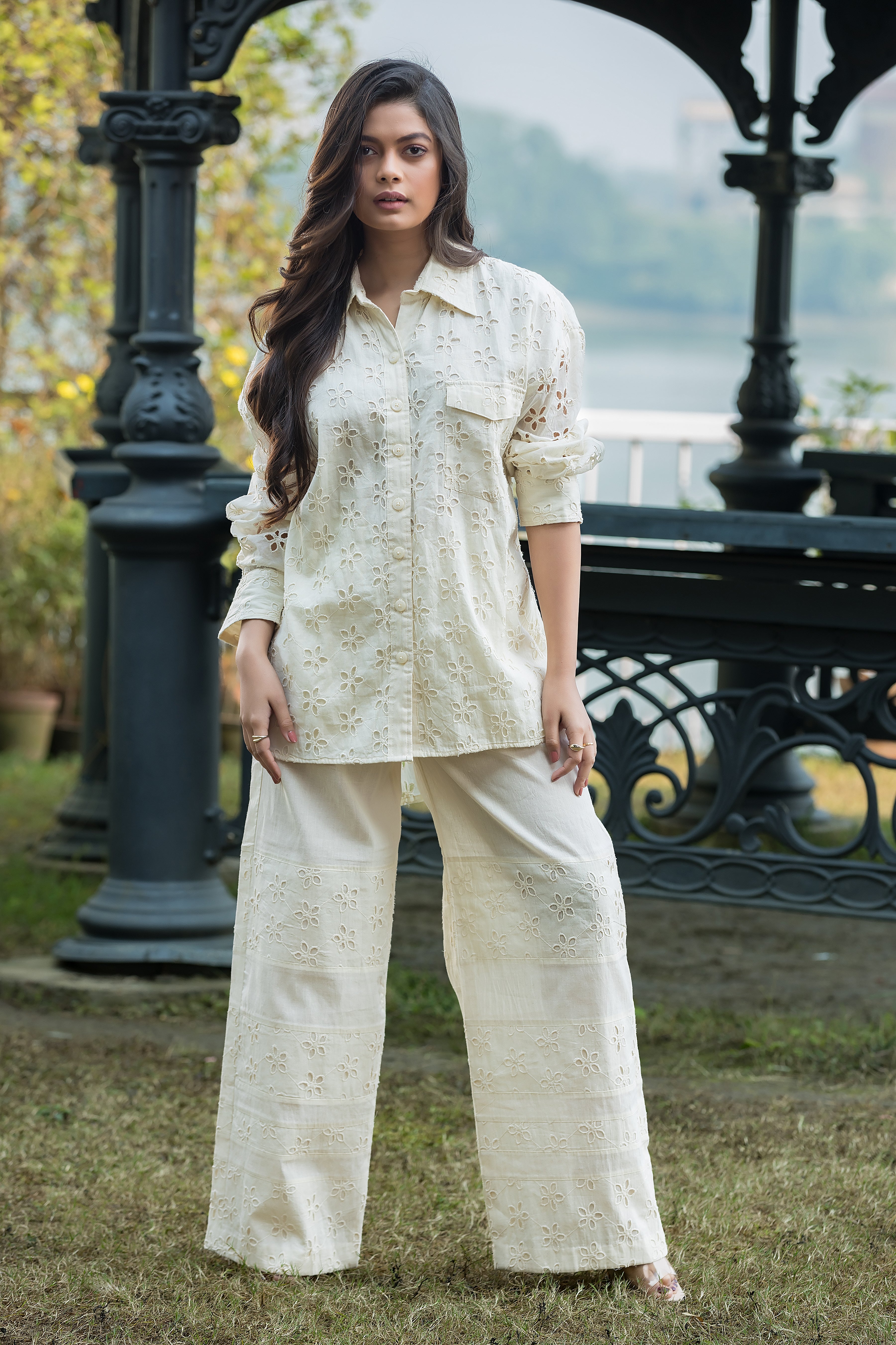 Hakoba Shirt with Pants Co-Ord Set