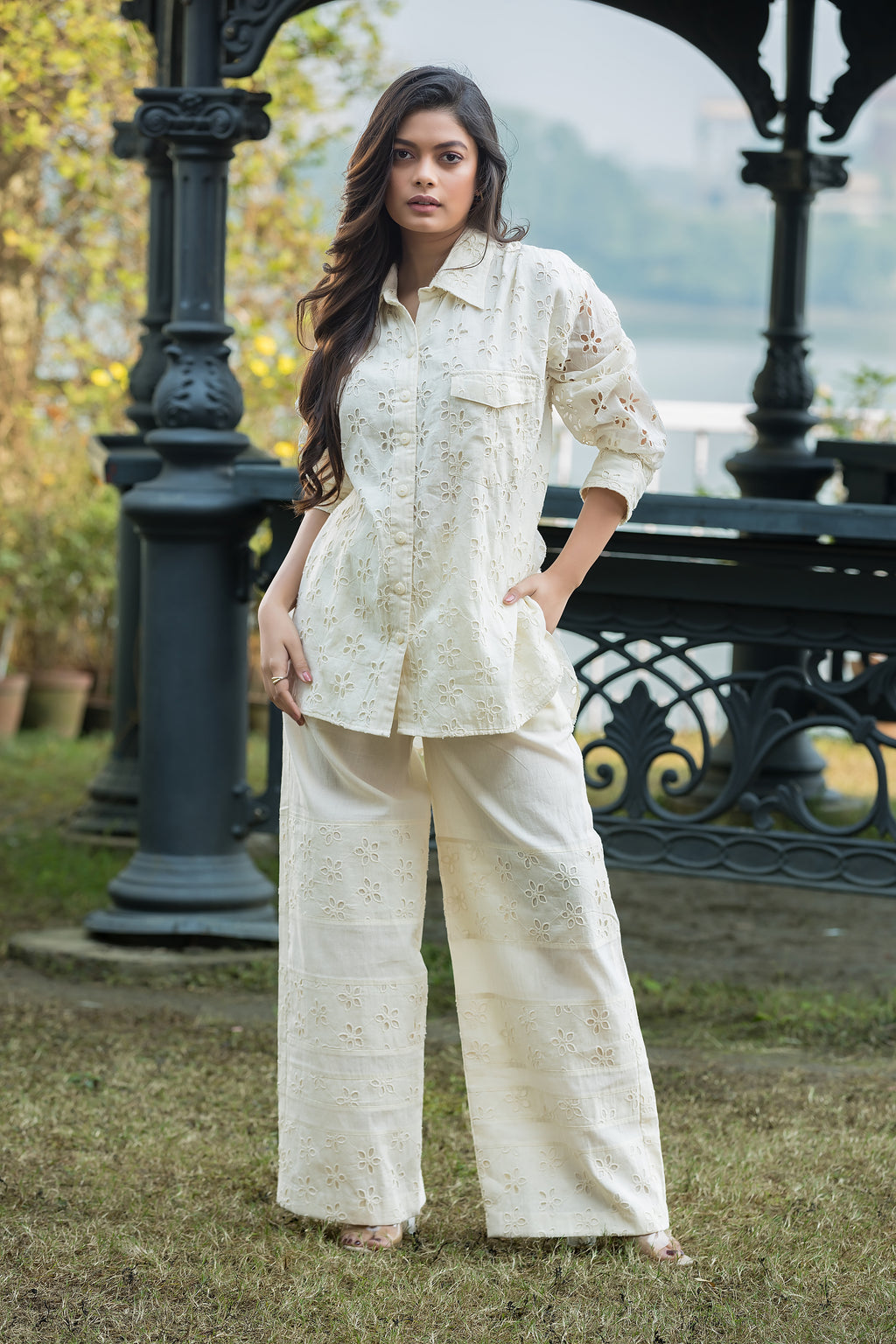 Hakoba Shirt with Pants Co-Ord Set