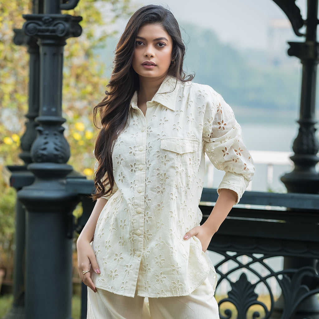 Hakoba Shirt with Pants Co-Ord Set