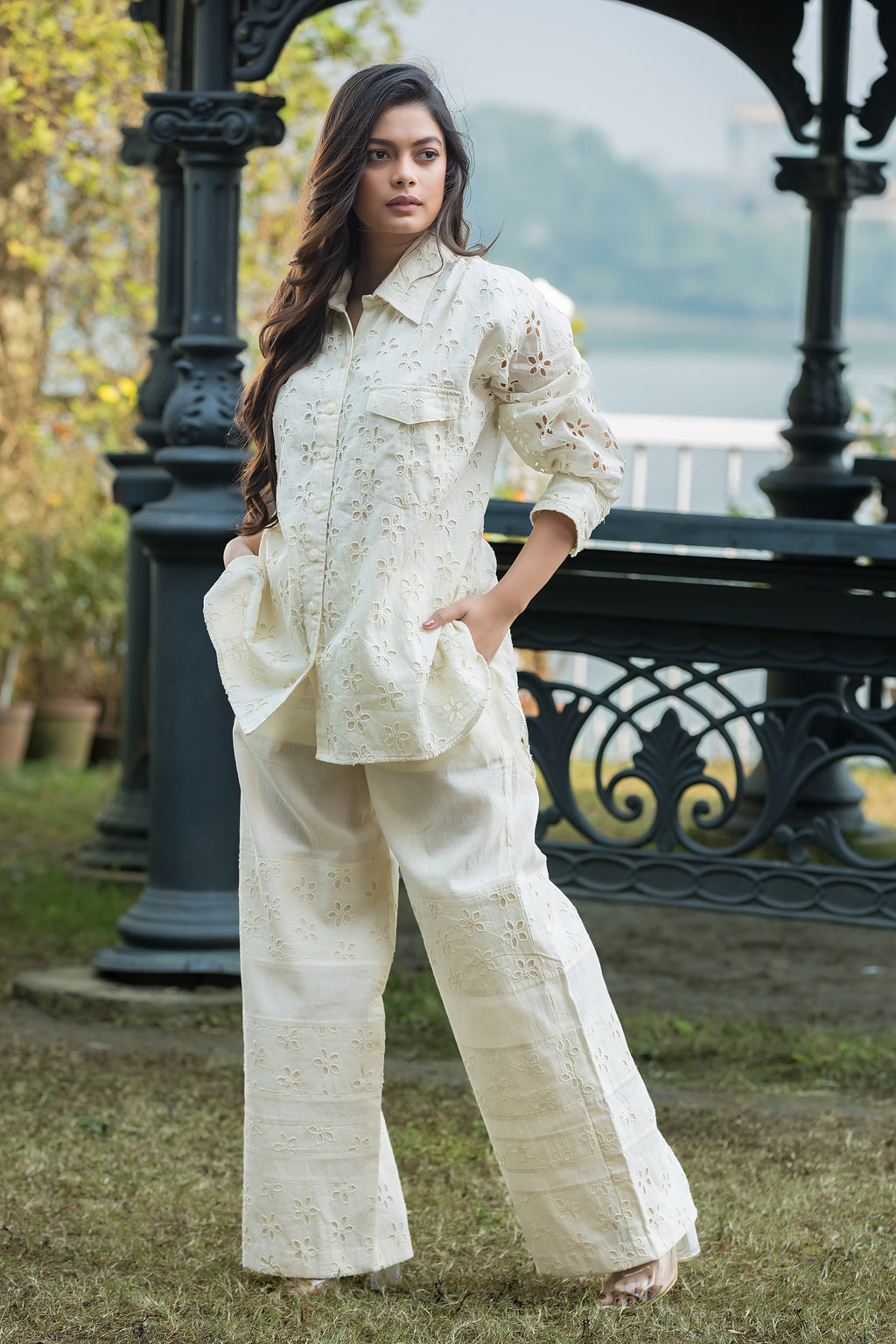 Hakoba Shirt with Pants Co-Ord Set