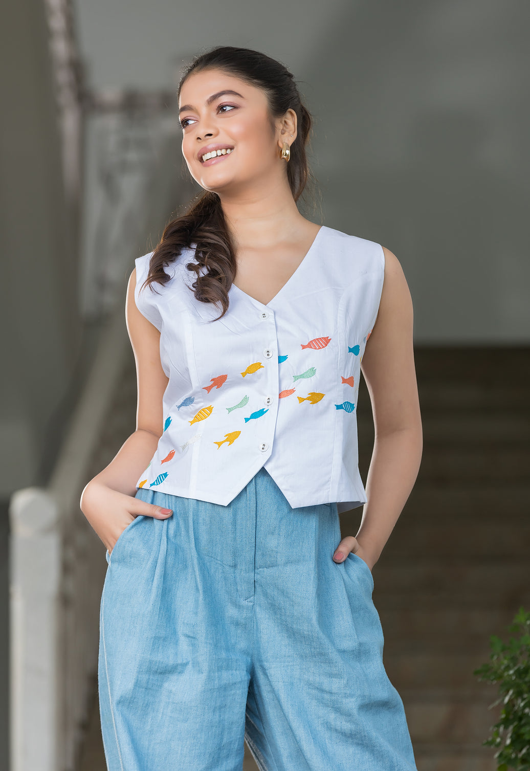 Cotton Fishes Waistcoat