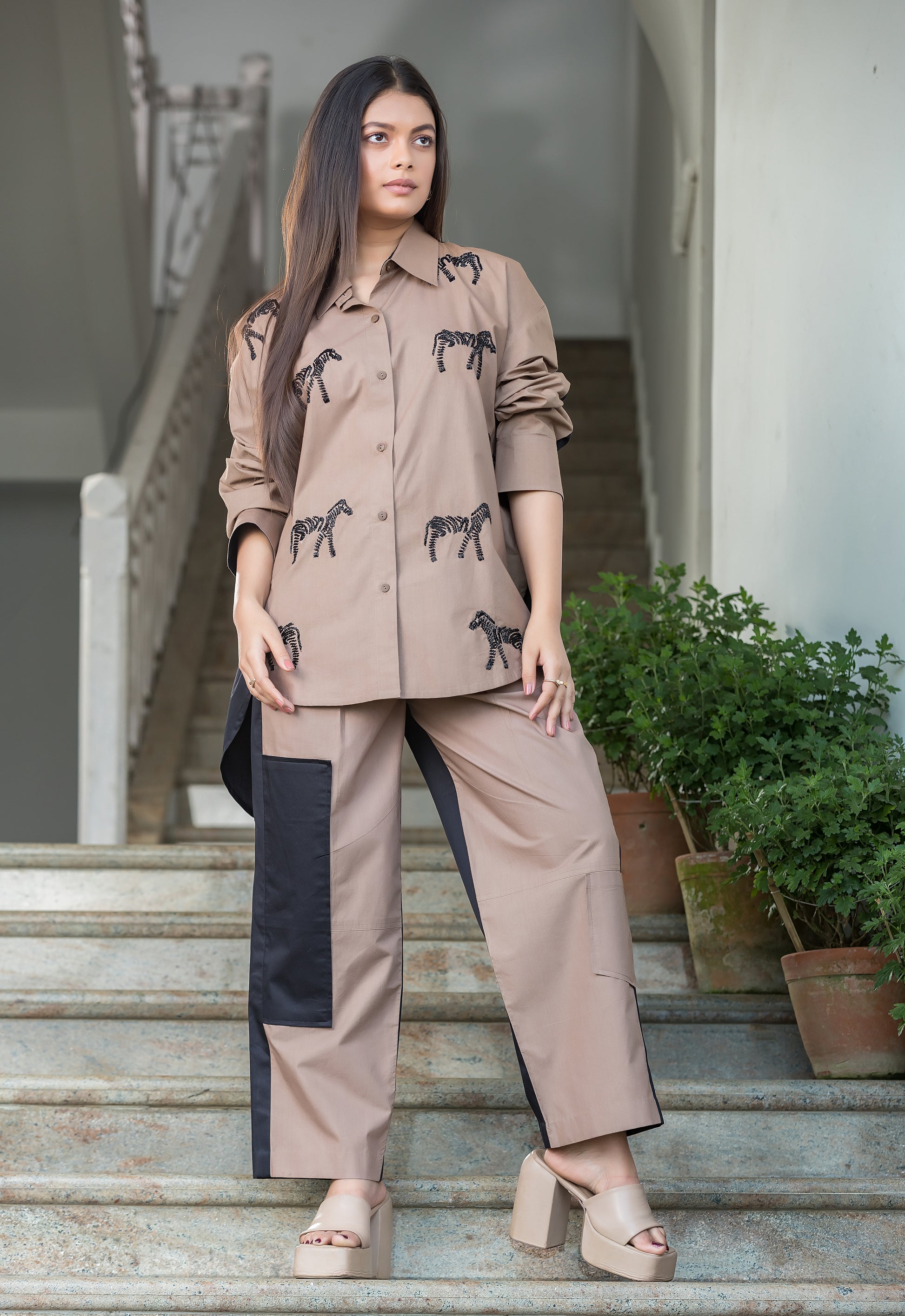 Two Tone Zebra Shirt