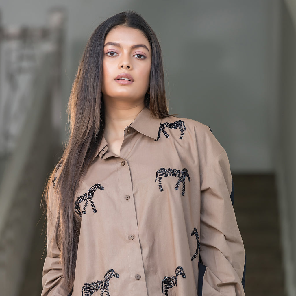 Two Tone Zebra Shirt