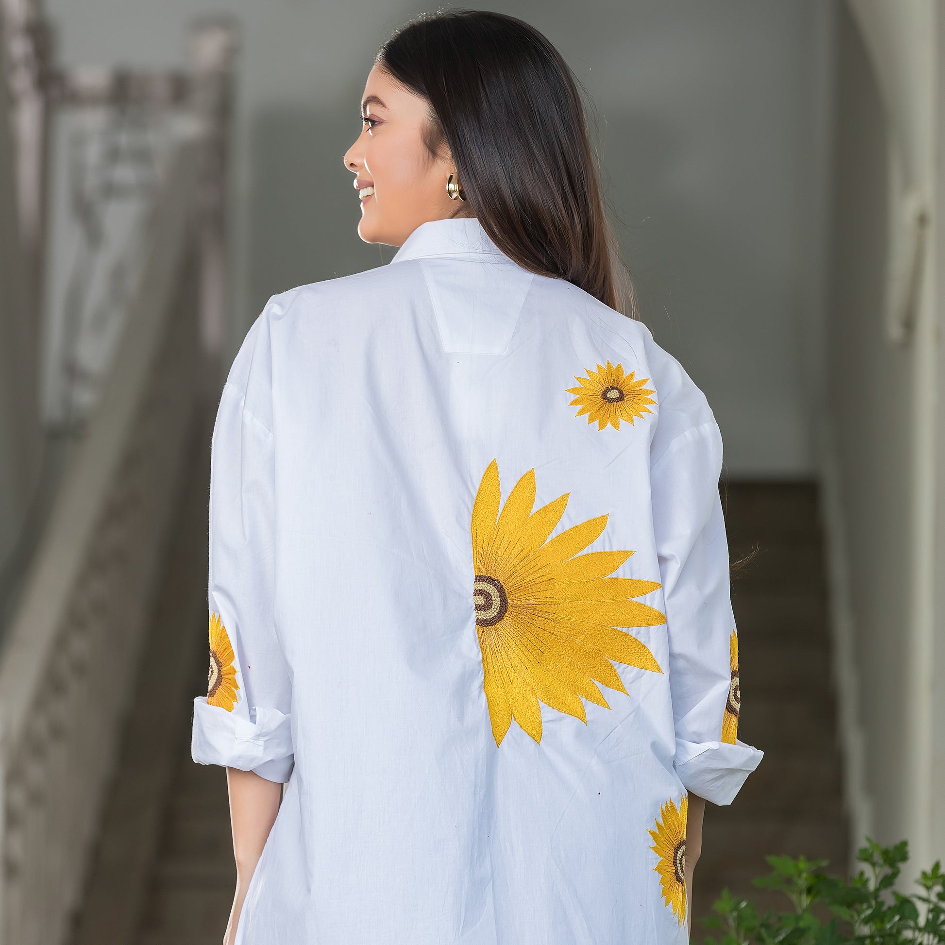 White Sunflower Shirt