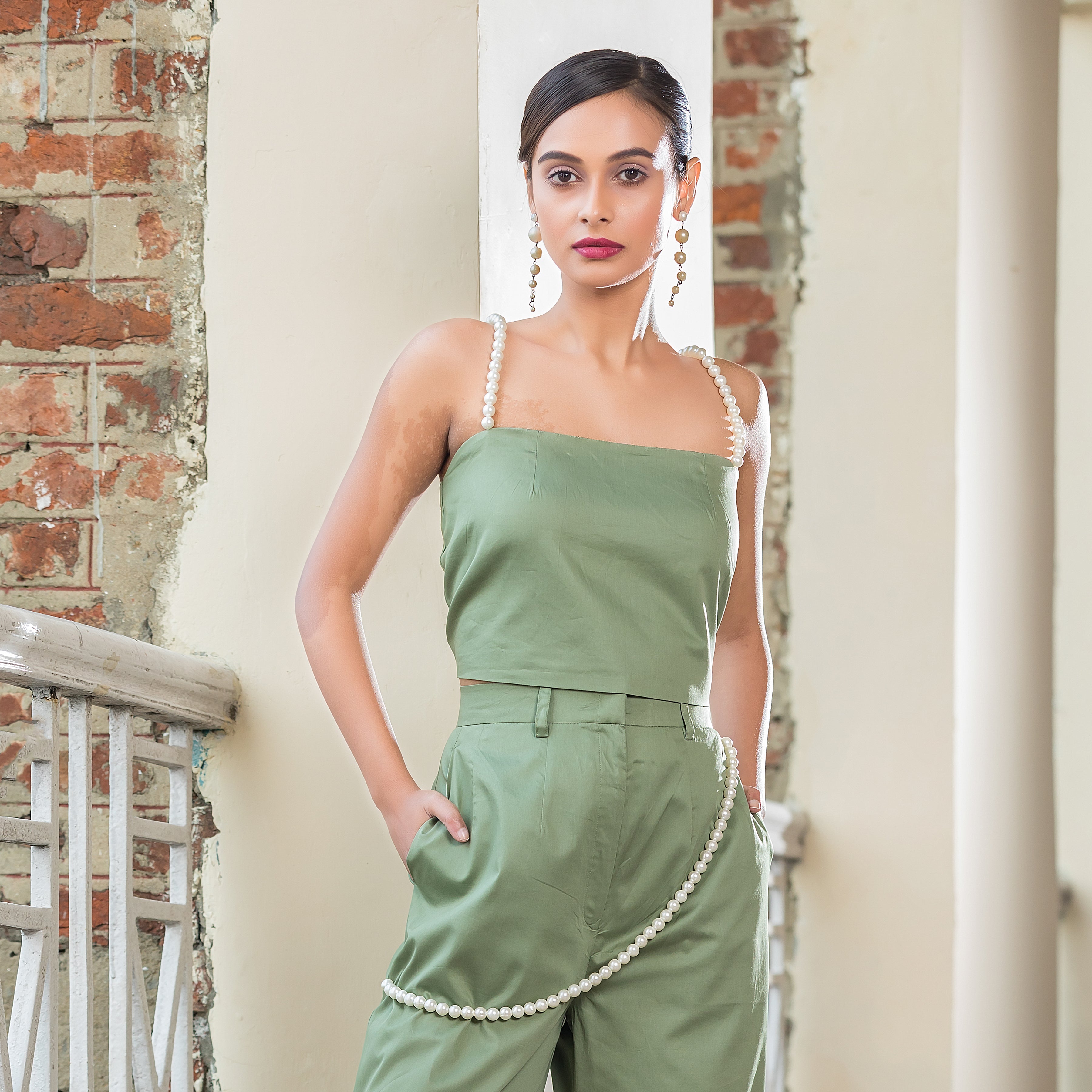 Olive Pearl Top