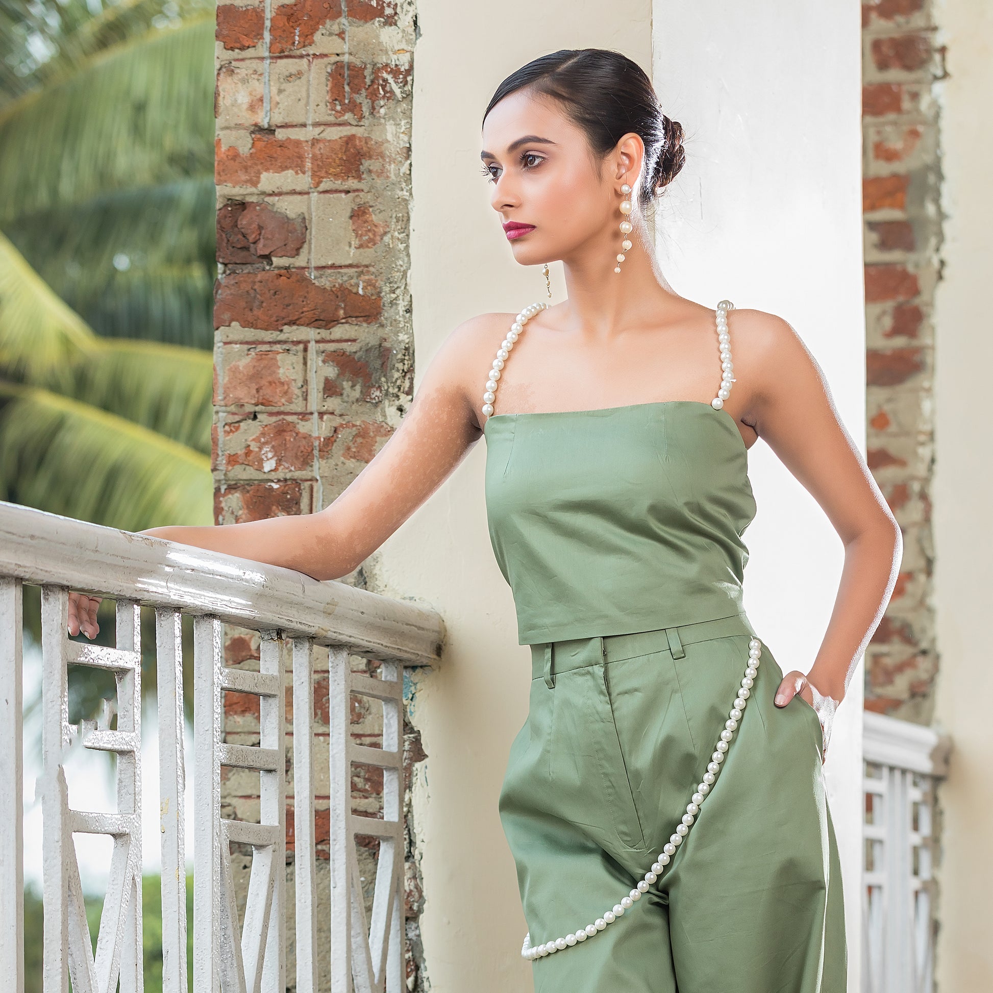 Olive Pearl Top