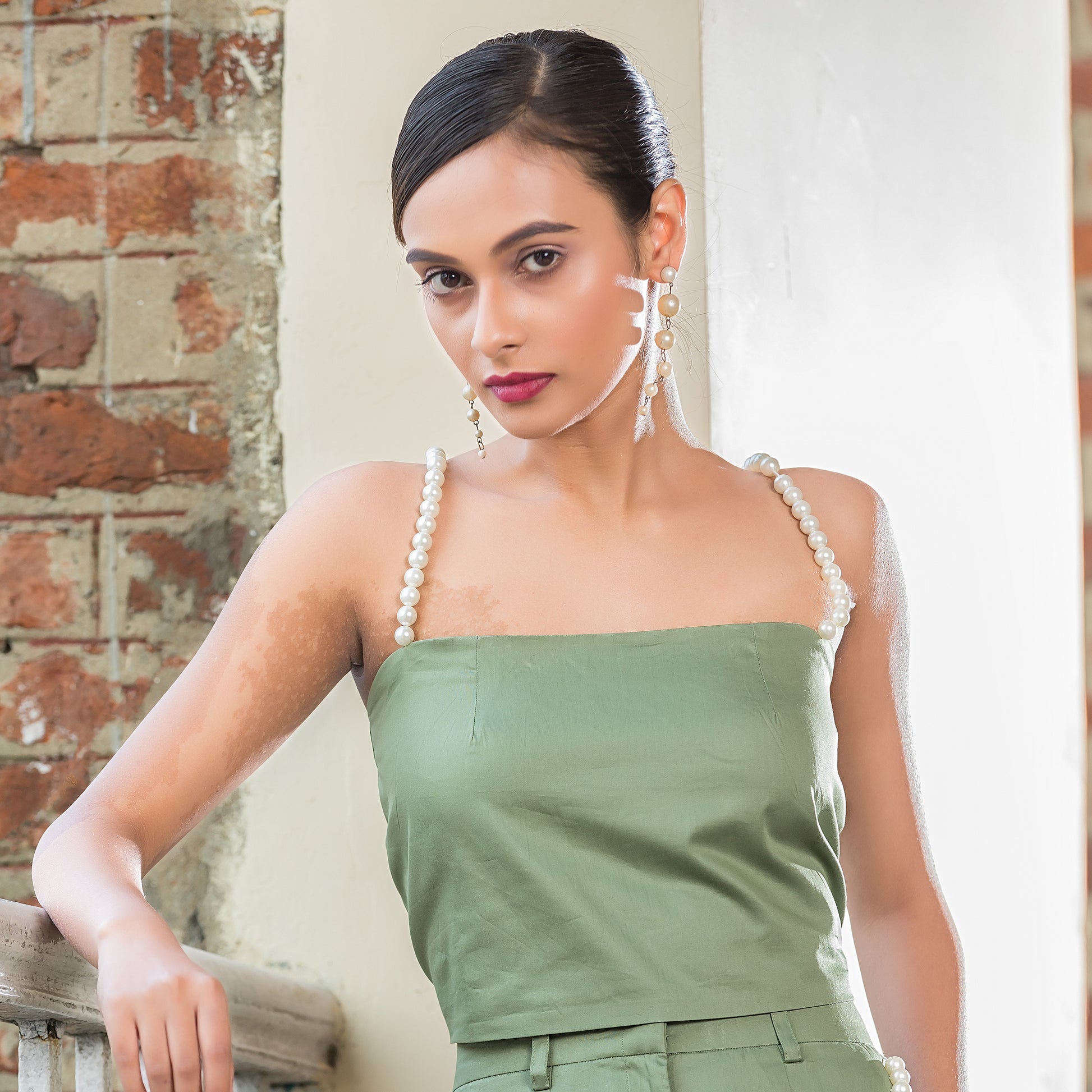 Olive Pearl Top