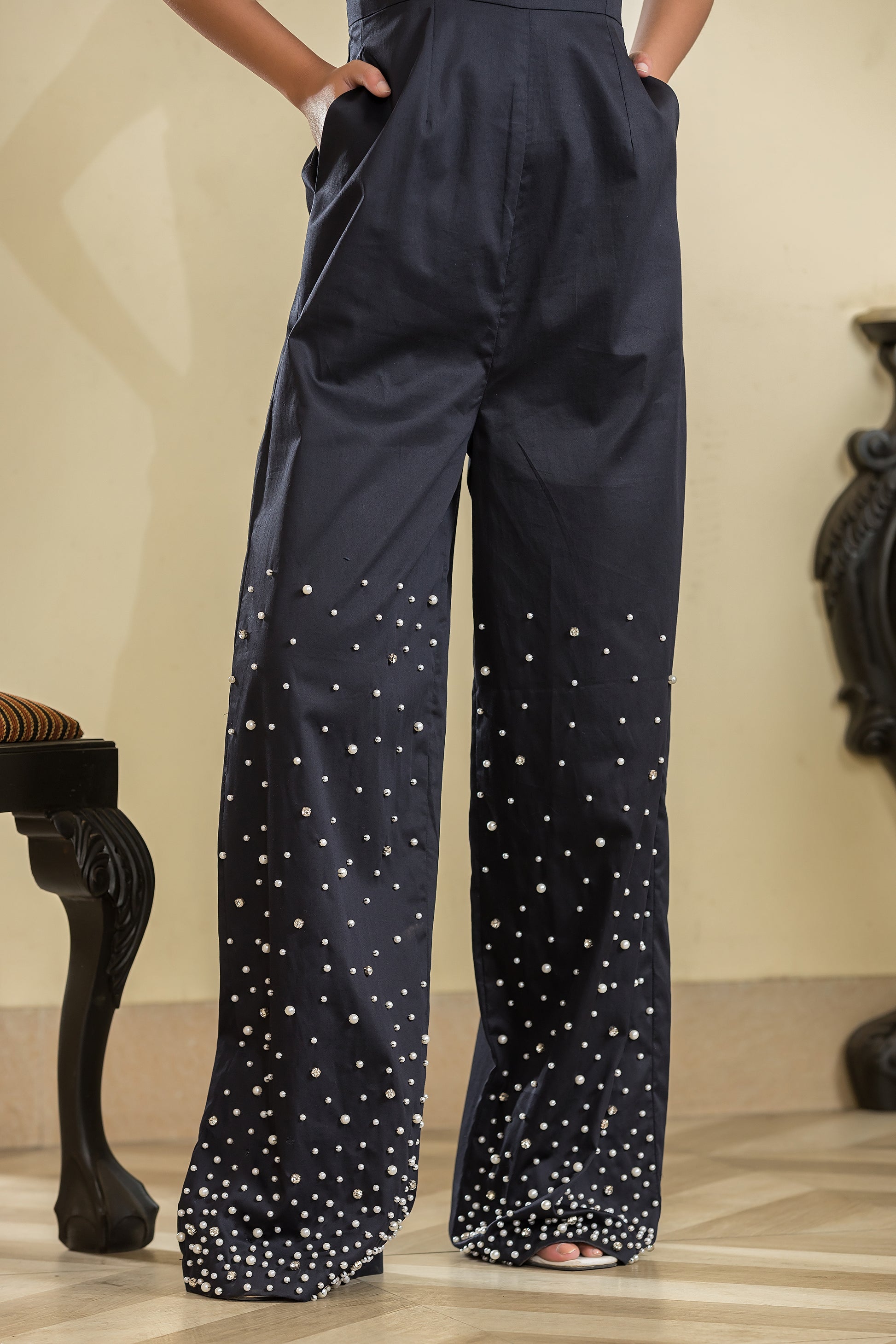 Black Stud Jumpsuit