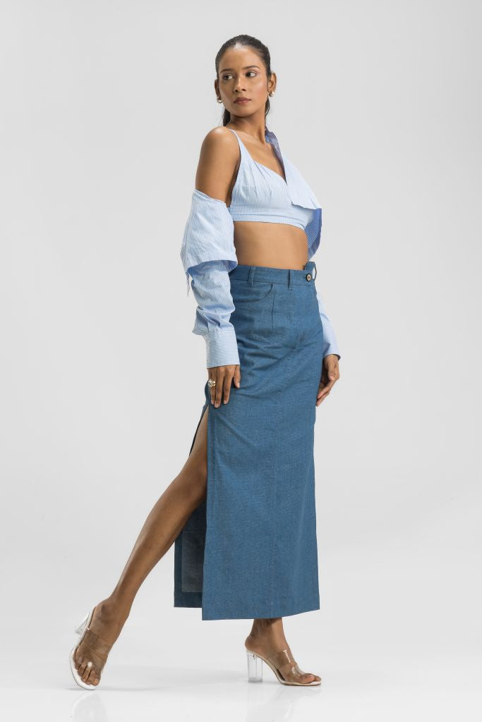 Striped Crop Shirt