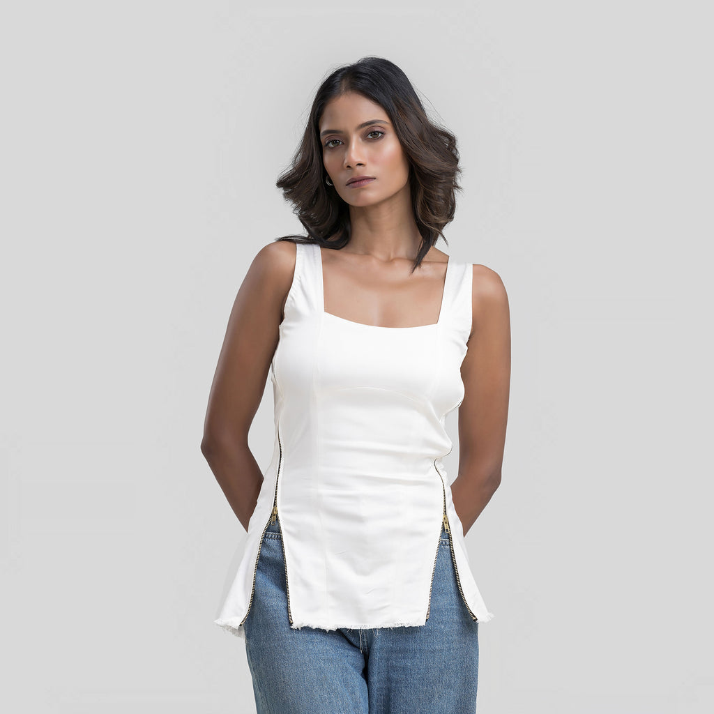 Pull Me Up Distressed Top