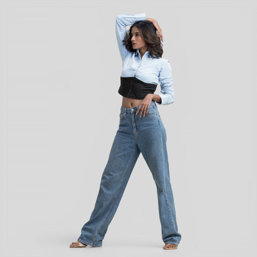 Pinstripe Contrast Shirt