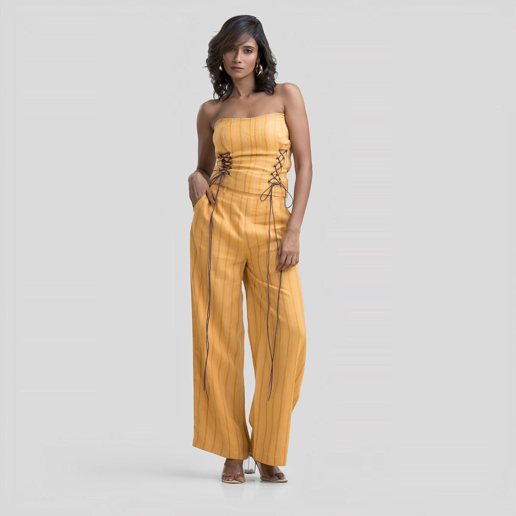 Mustard Linen Pants
