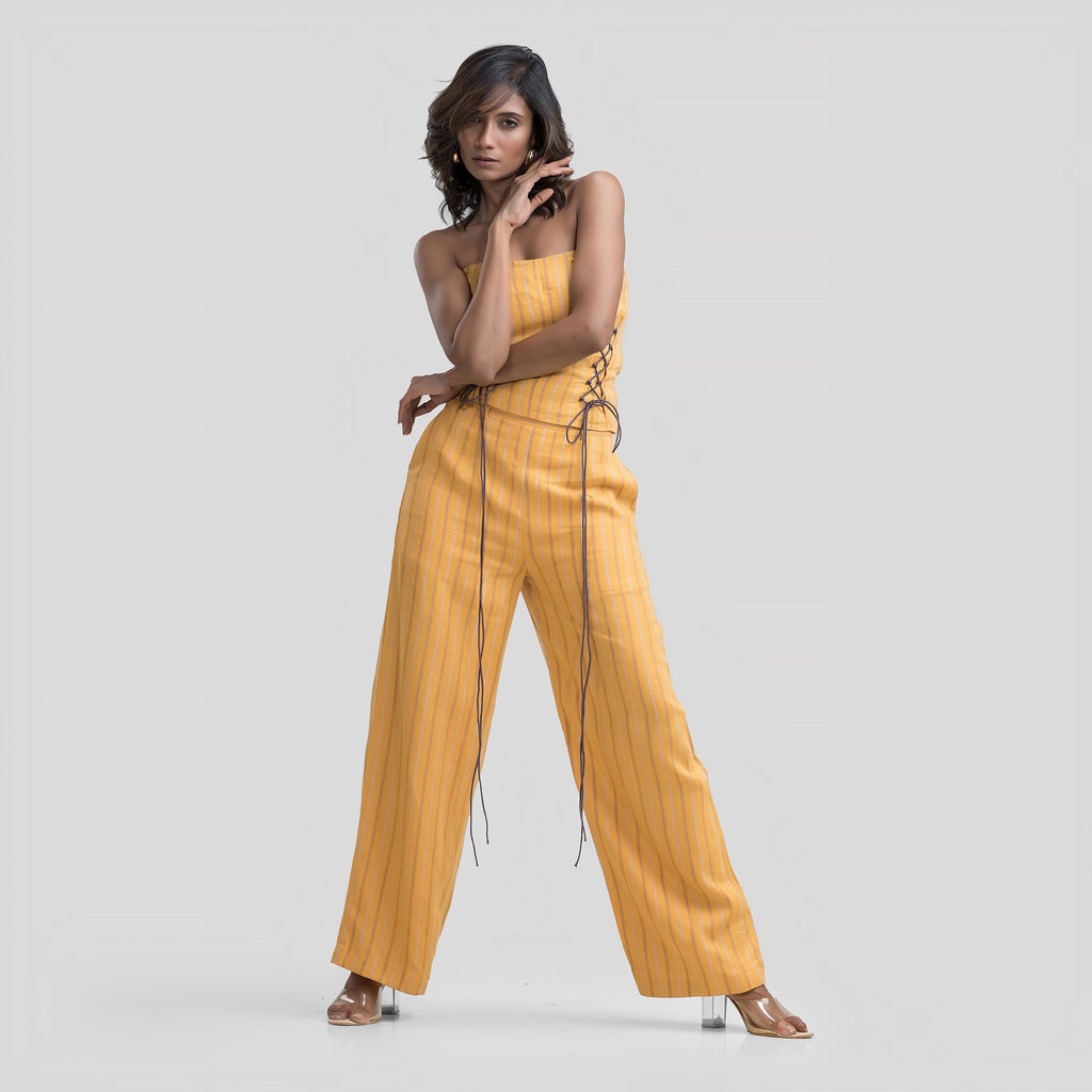 Mustard Linen Pants