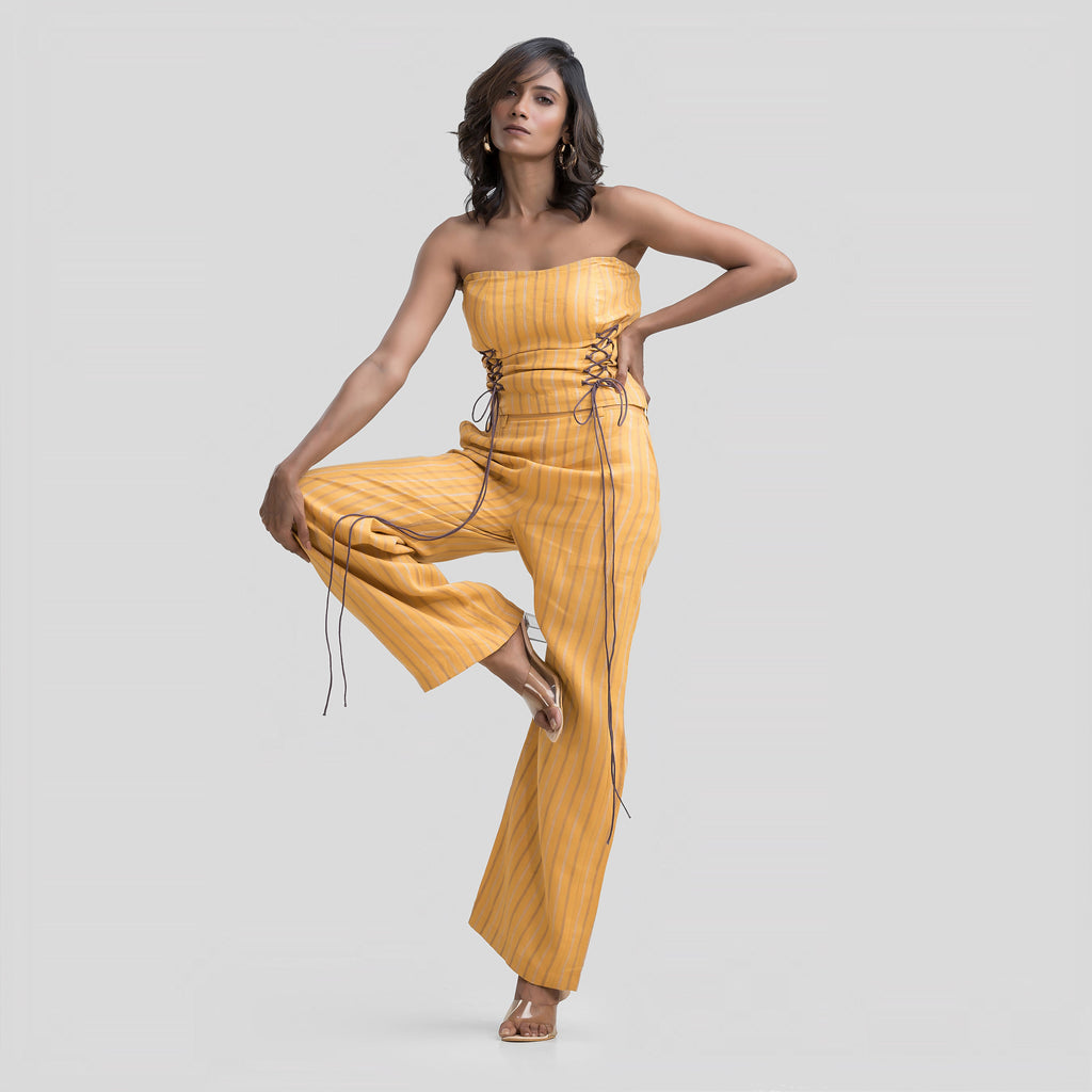 Mustard Linen Pants