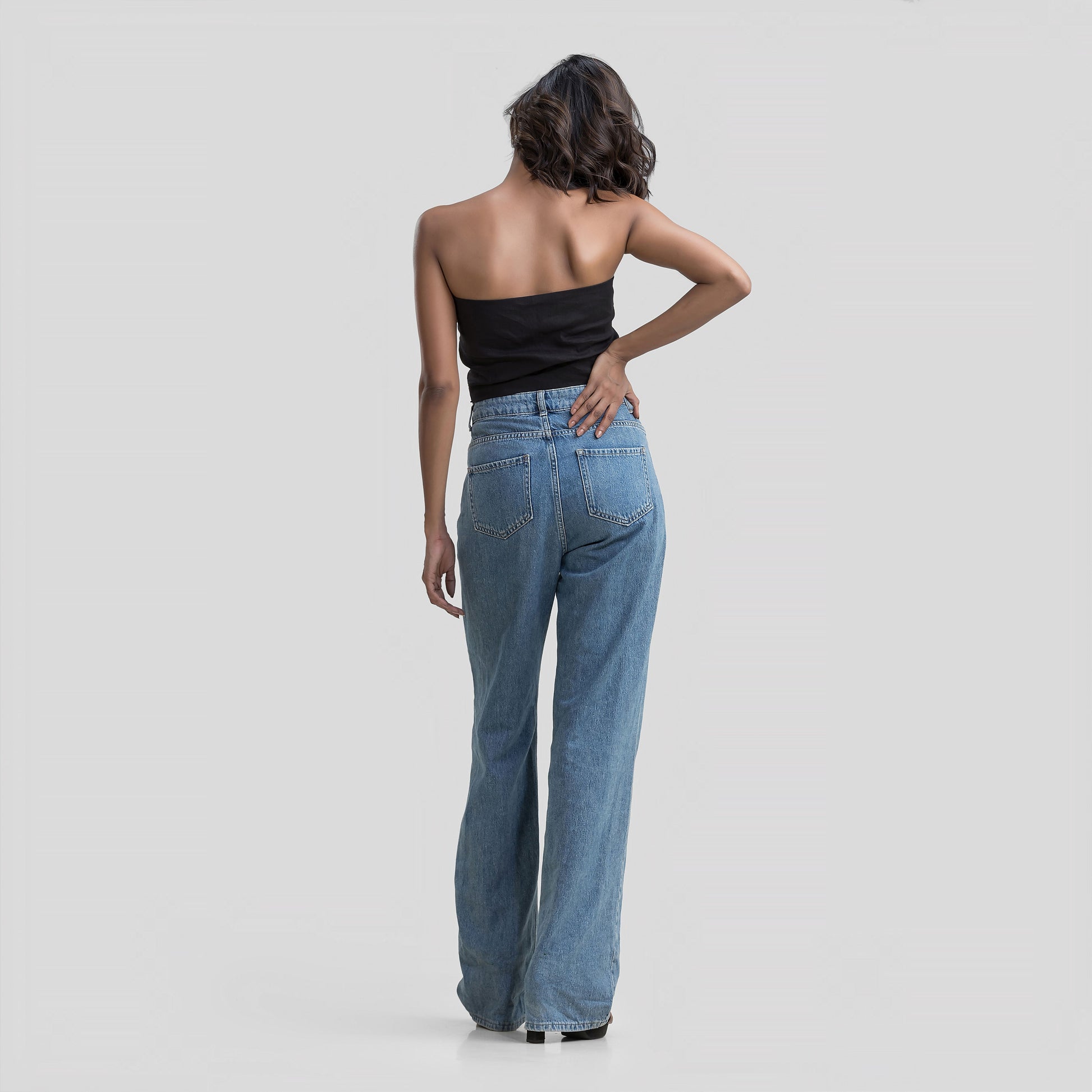 Black Pleated Tube Top