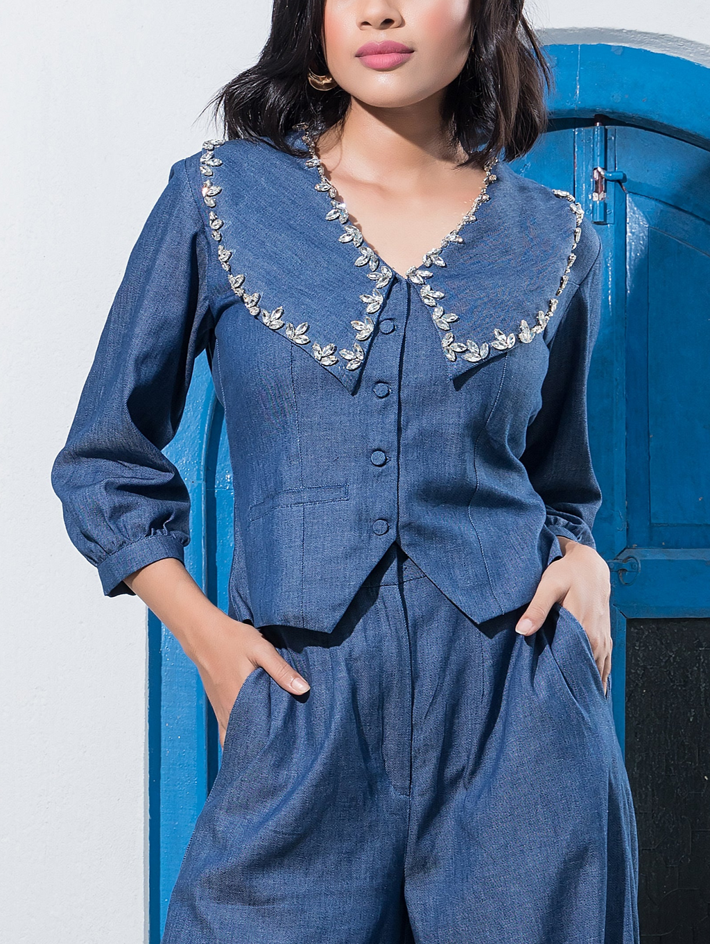 Denim Stud Set