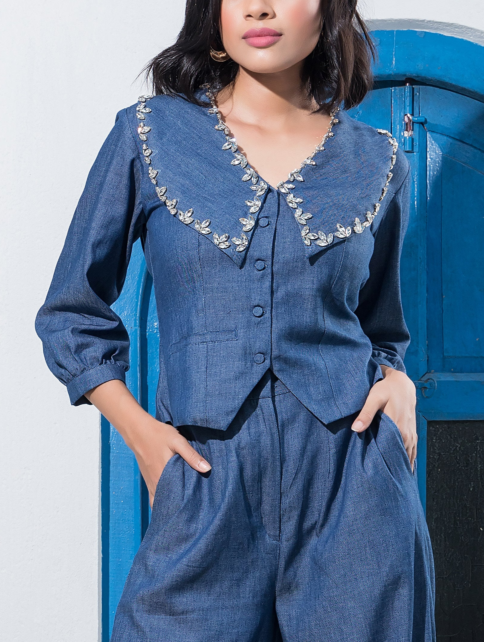 Denim Stud Set