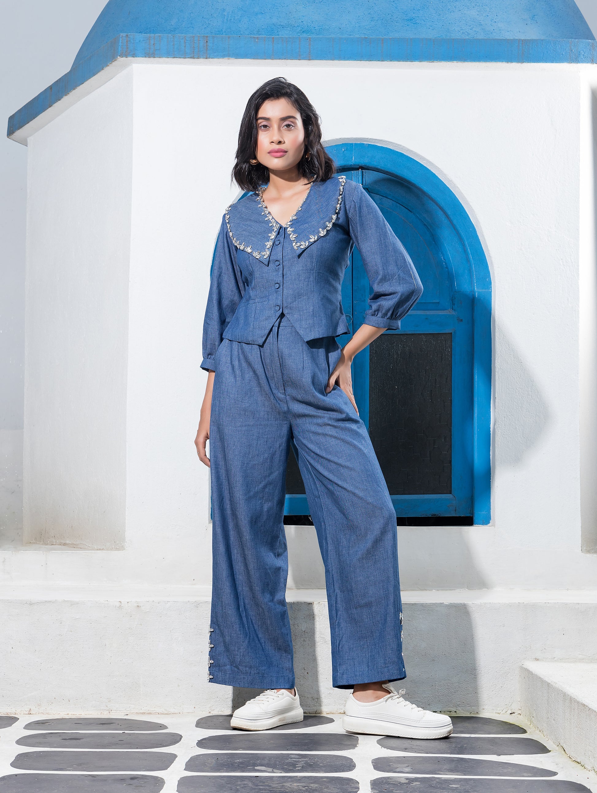 Denim Stud Set
