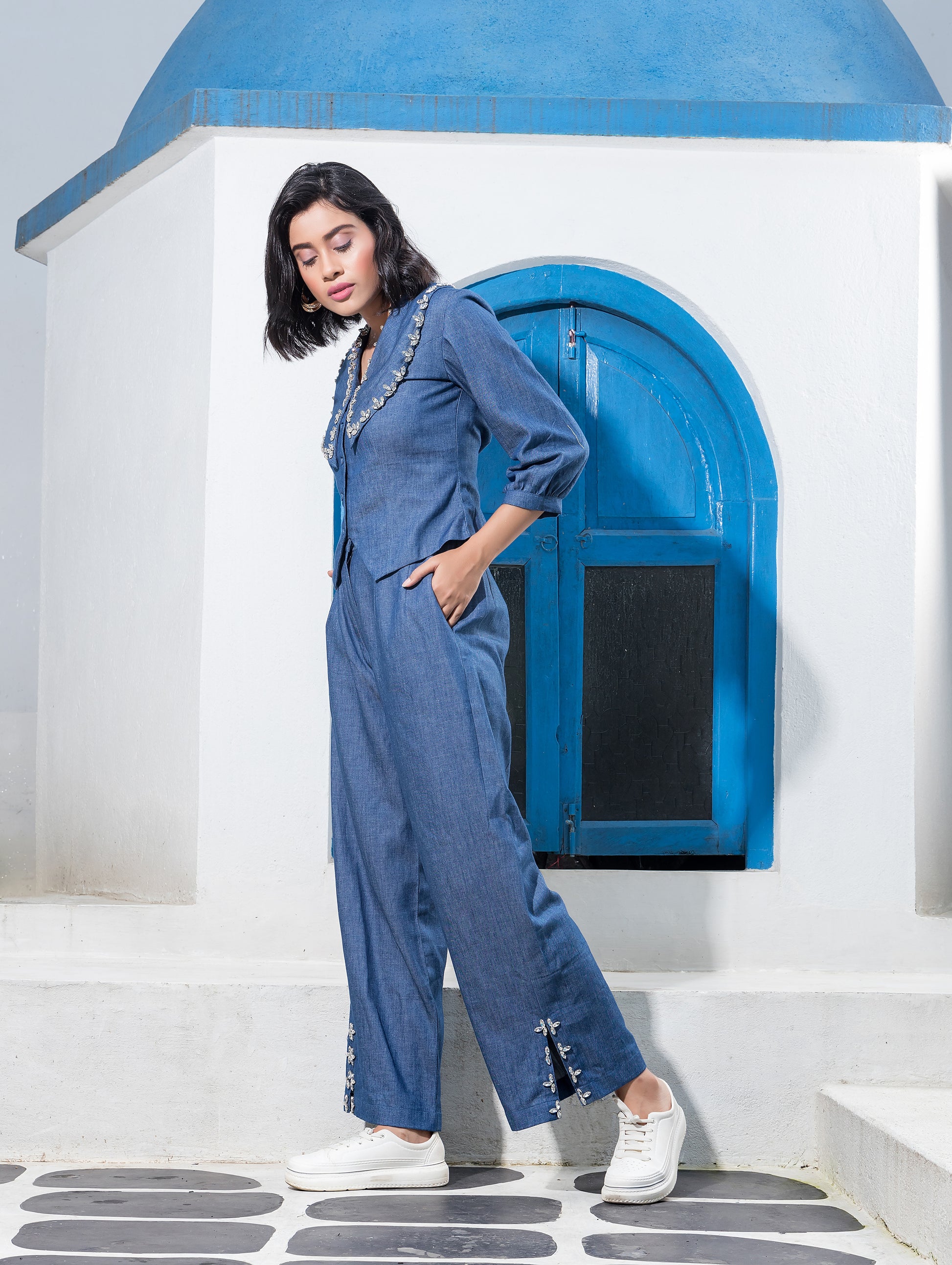 Denim Stud Set
