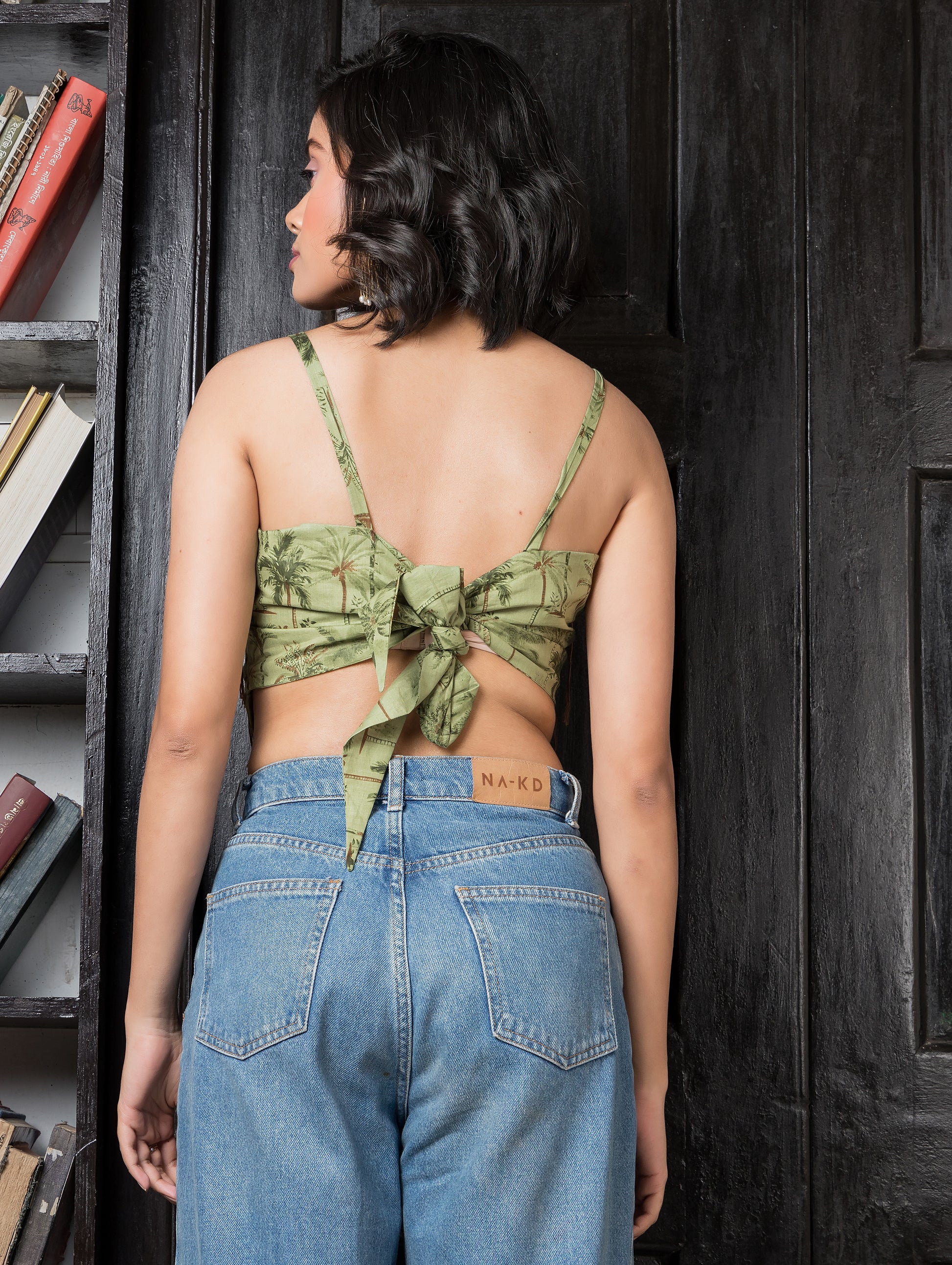 Palm Tree Scarf Top