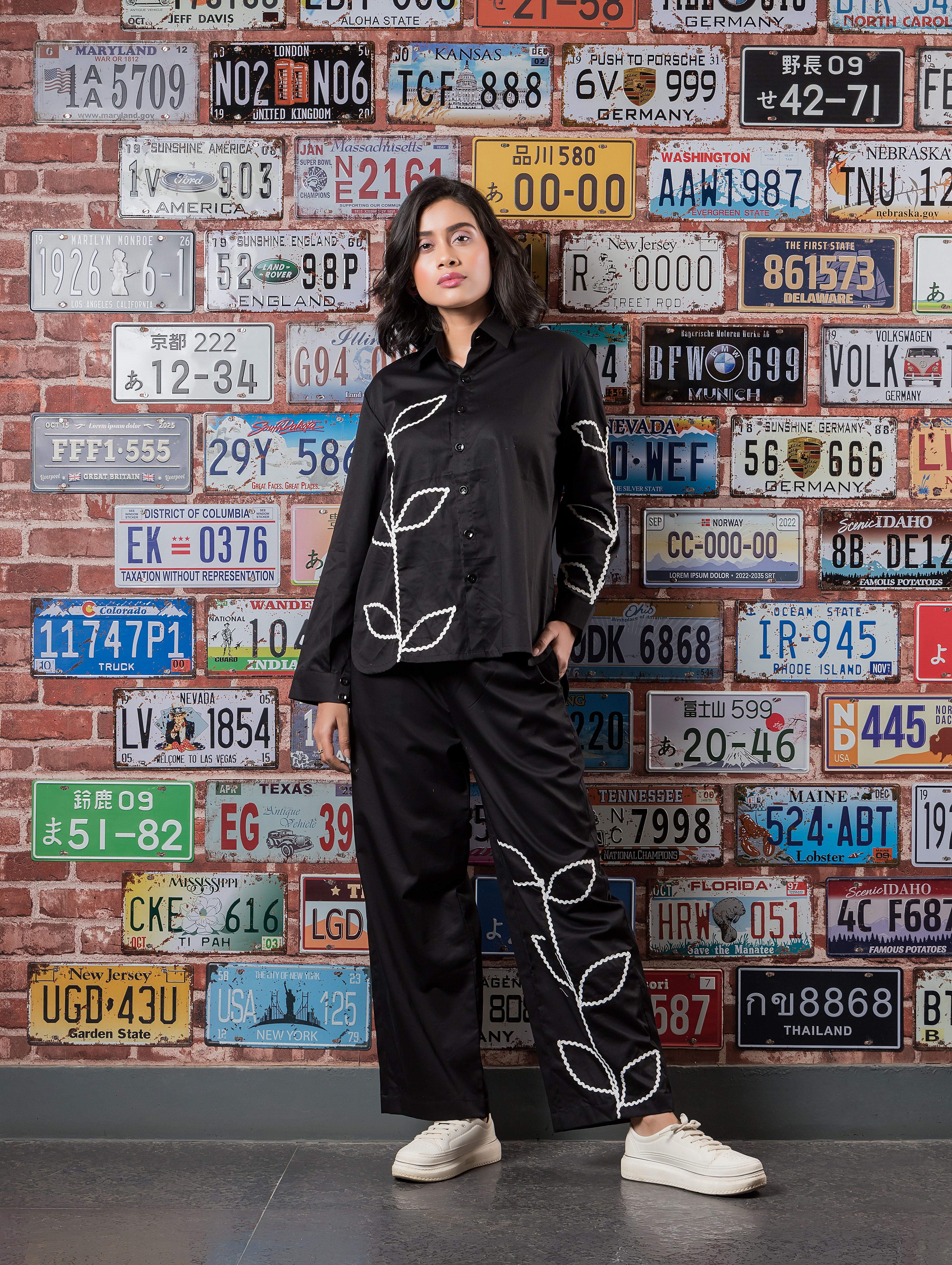 Black Cotton Co-Ord Set