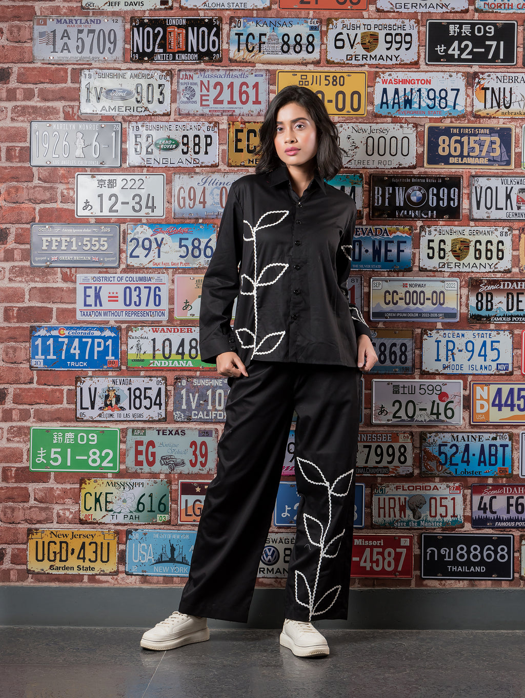 Black Cotton Co-Ord Set
