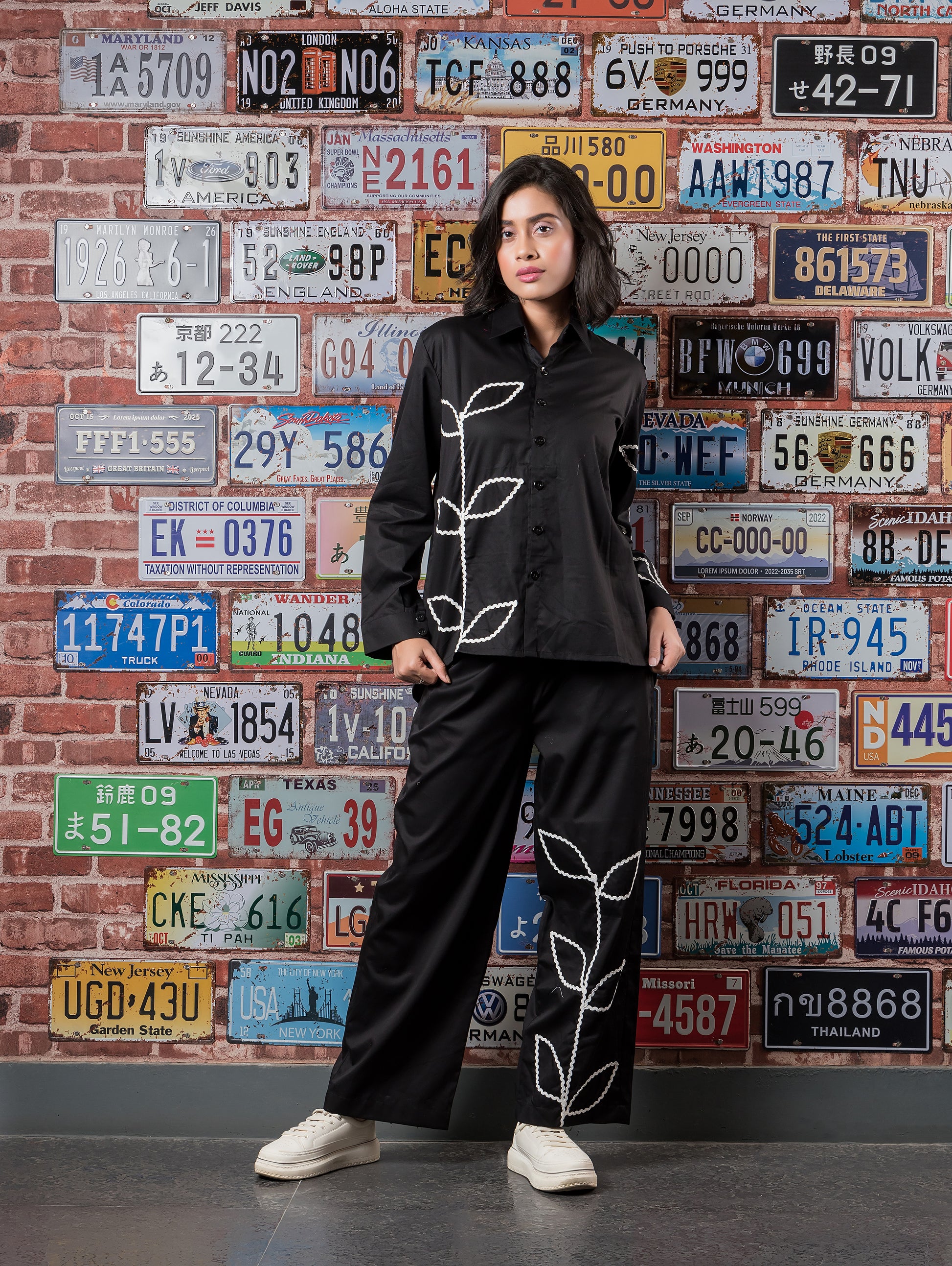Black Cotton Co-Ord Set