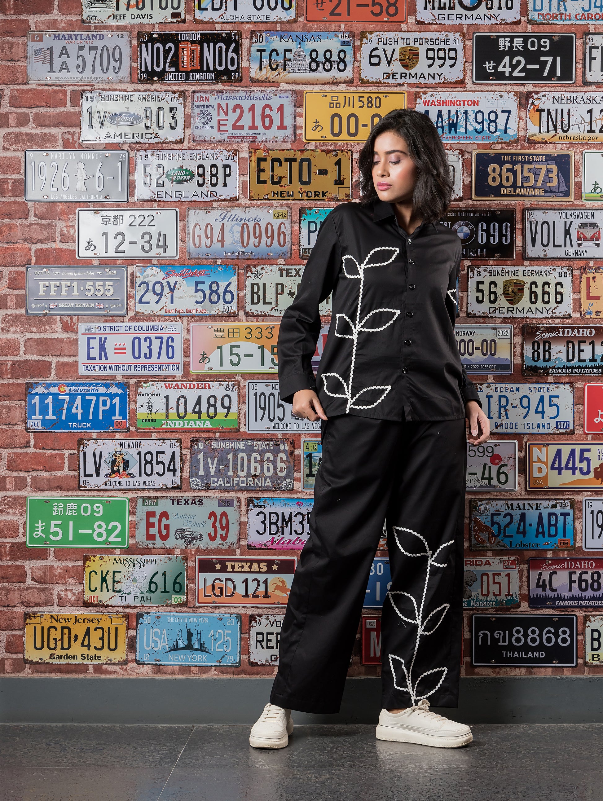 Black Cotton Co-Ord Set