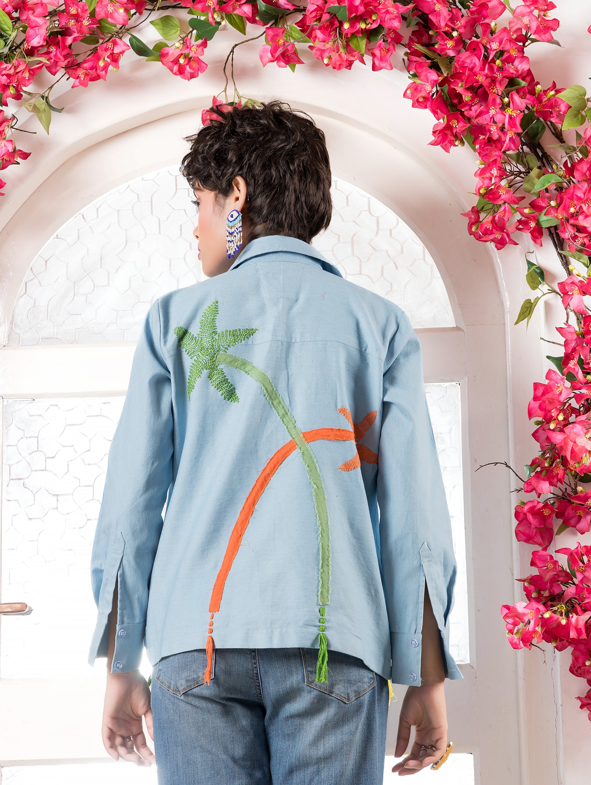 Palm Tree Denim Jacket