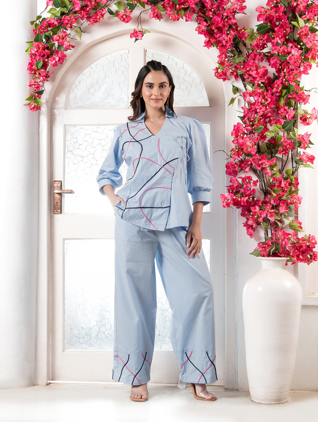 Blue Cotton Co-Ord Set