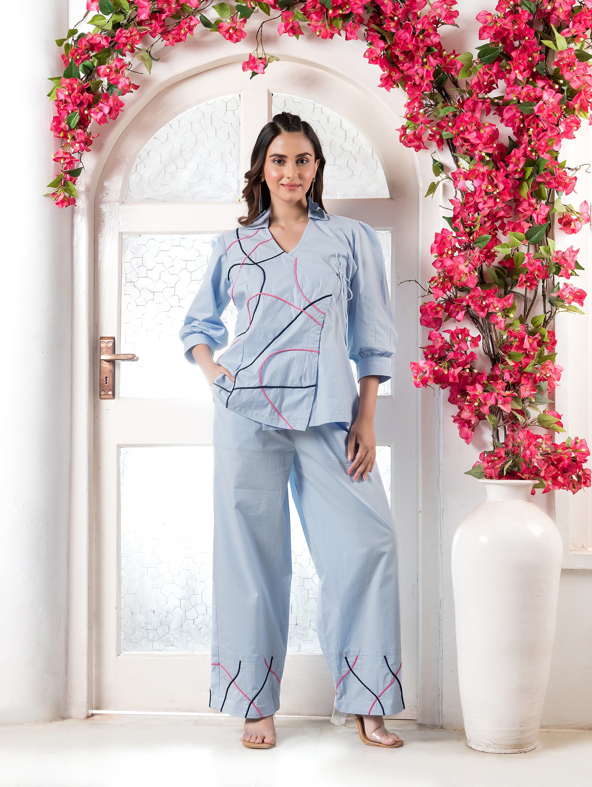 Blue Cotton Co-Ord Set