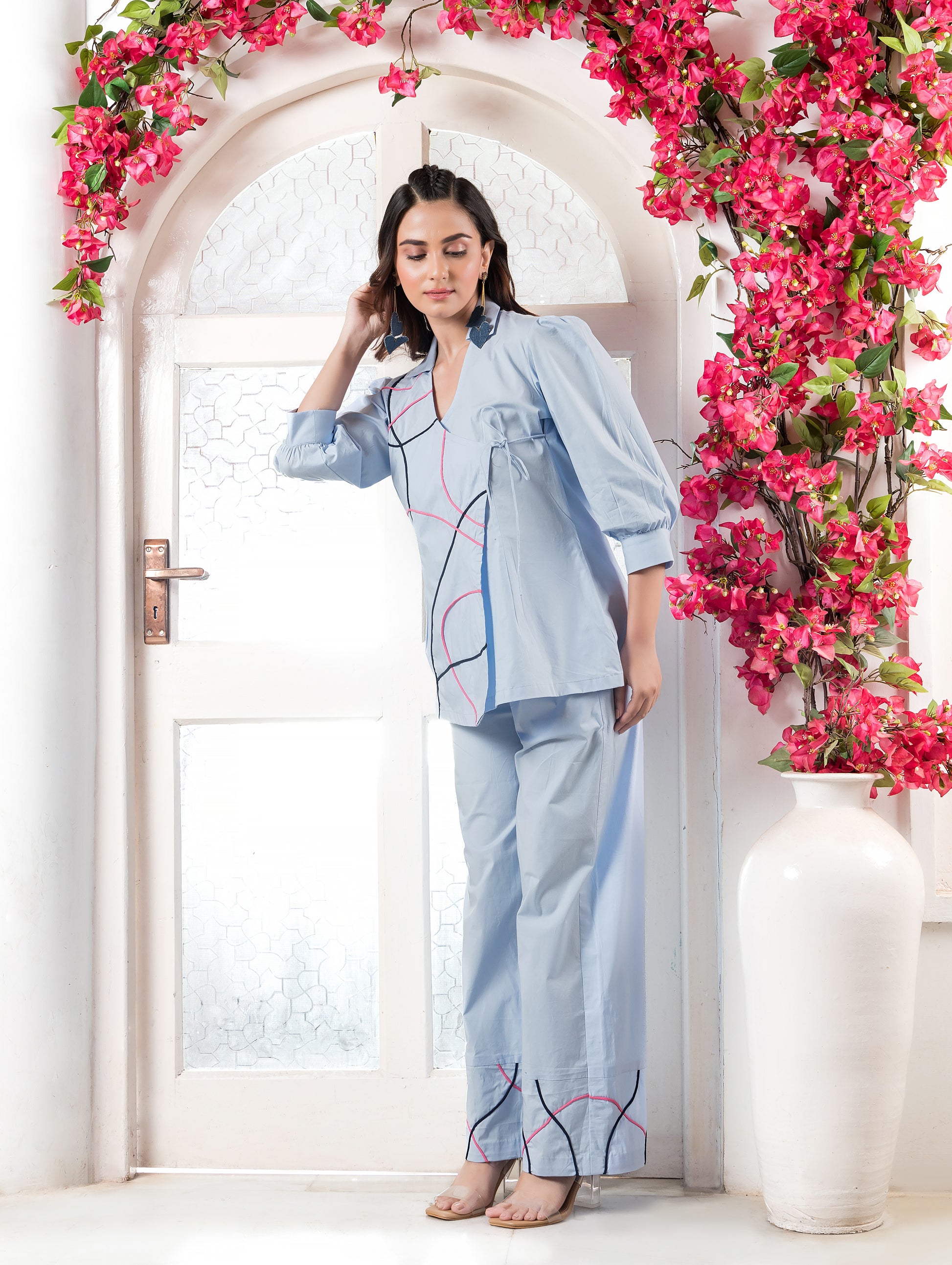 Blue Cotton Co-Ord Set