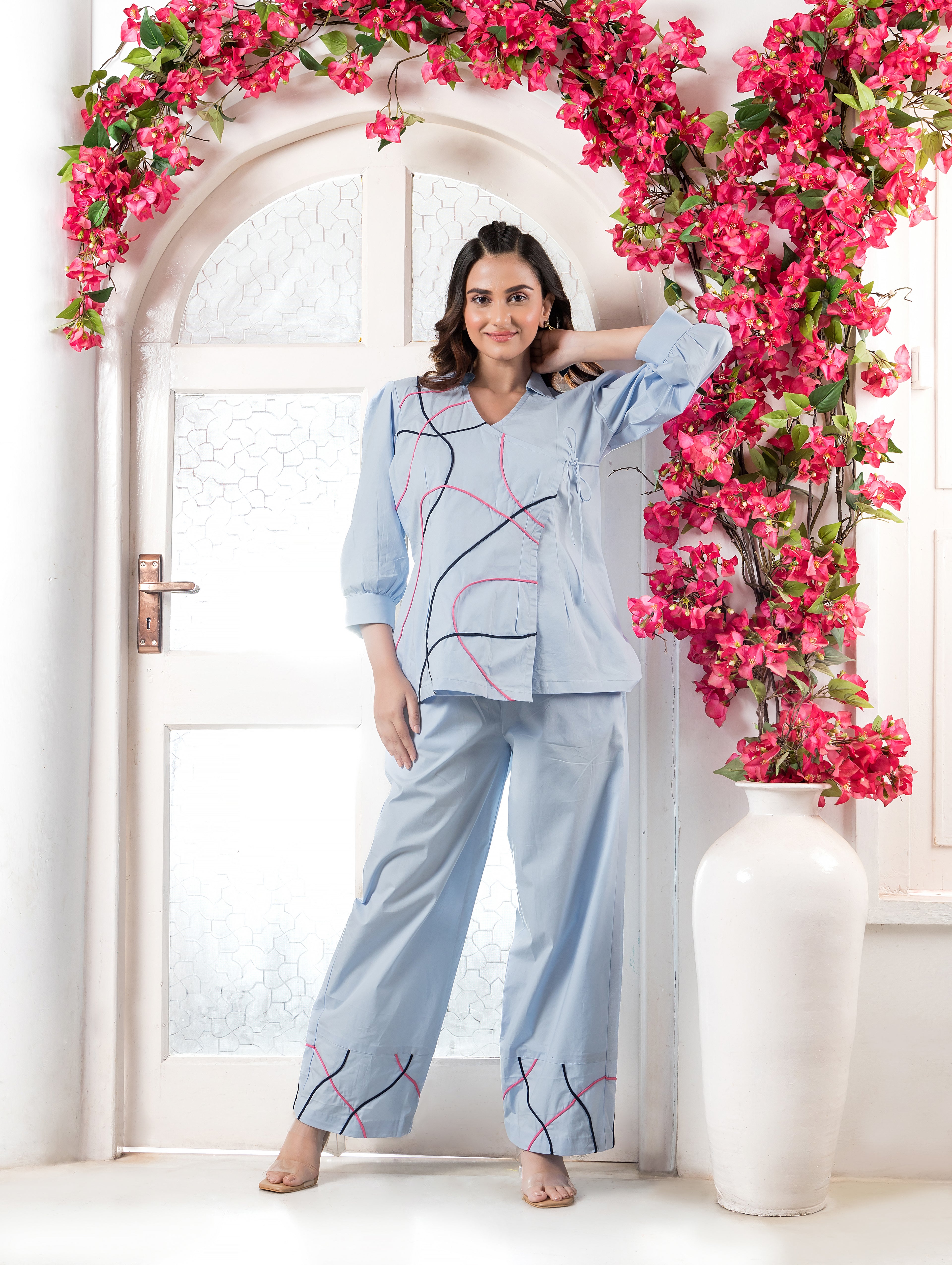 Blue Cotton Co-Ord Set