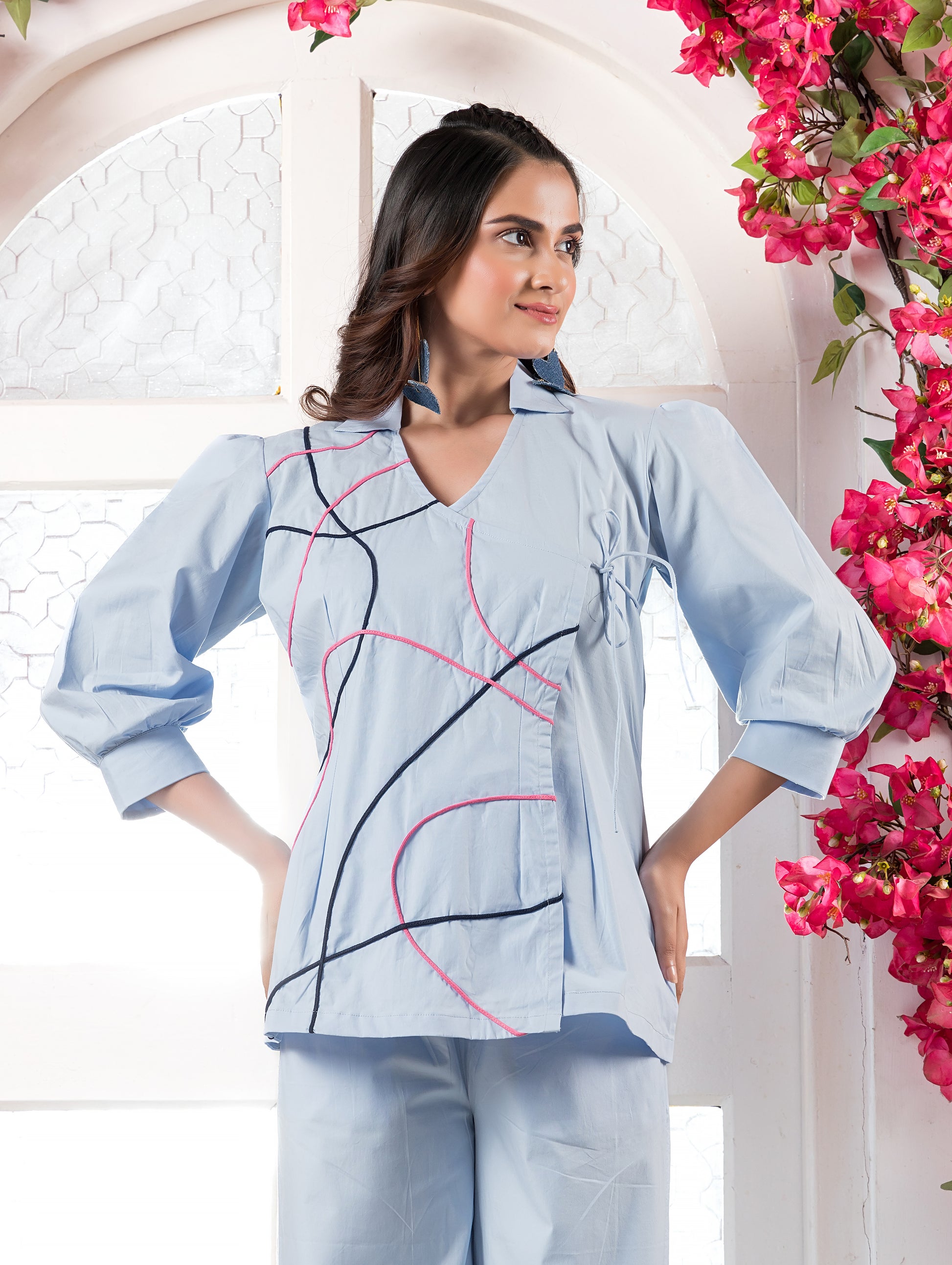 Blue Cotton Co-Ord Set