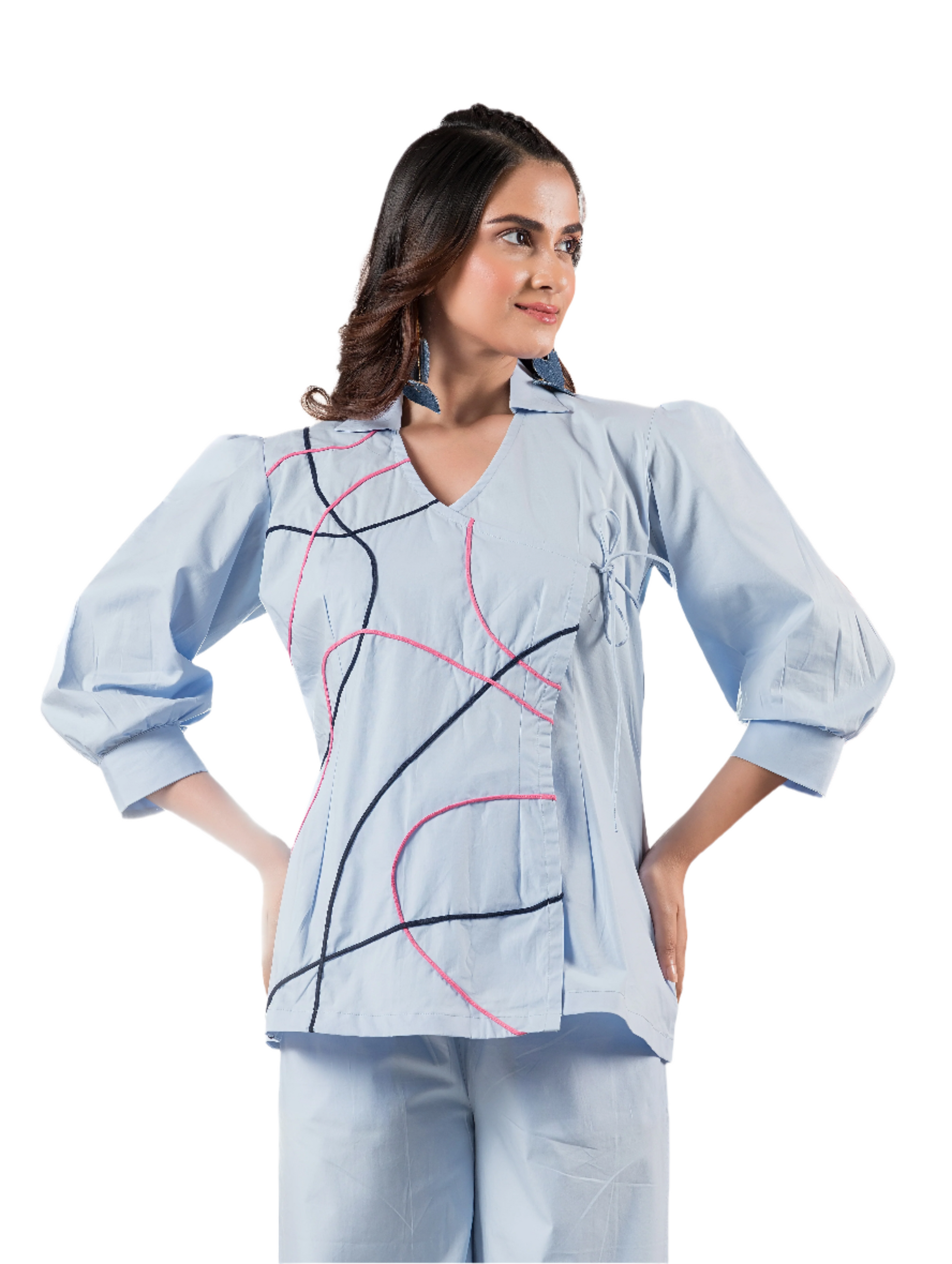 Blue Cotton Co-Ord Set