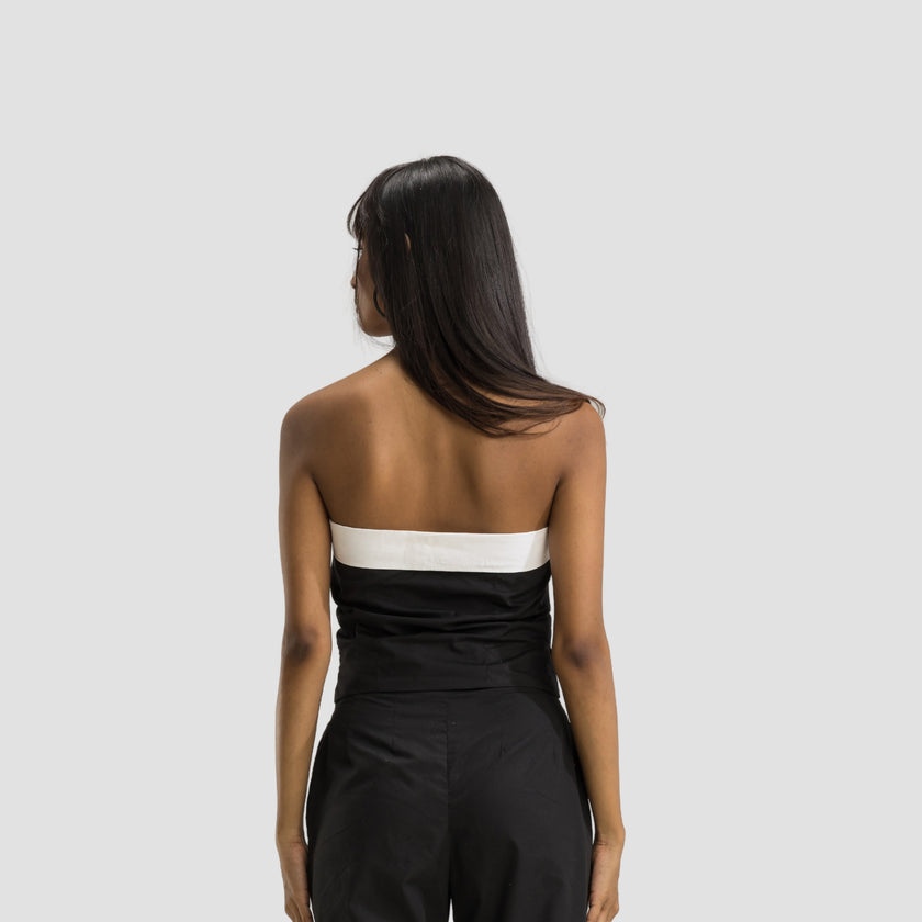 Contrast Crop Tube Top