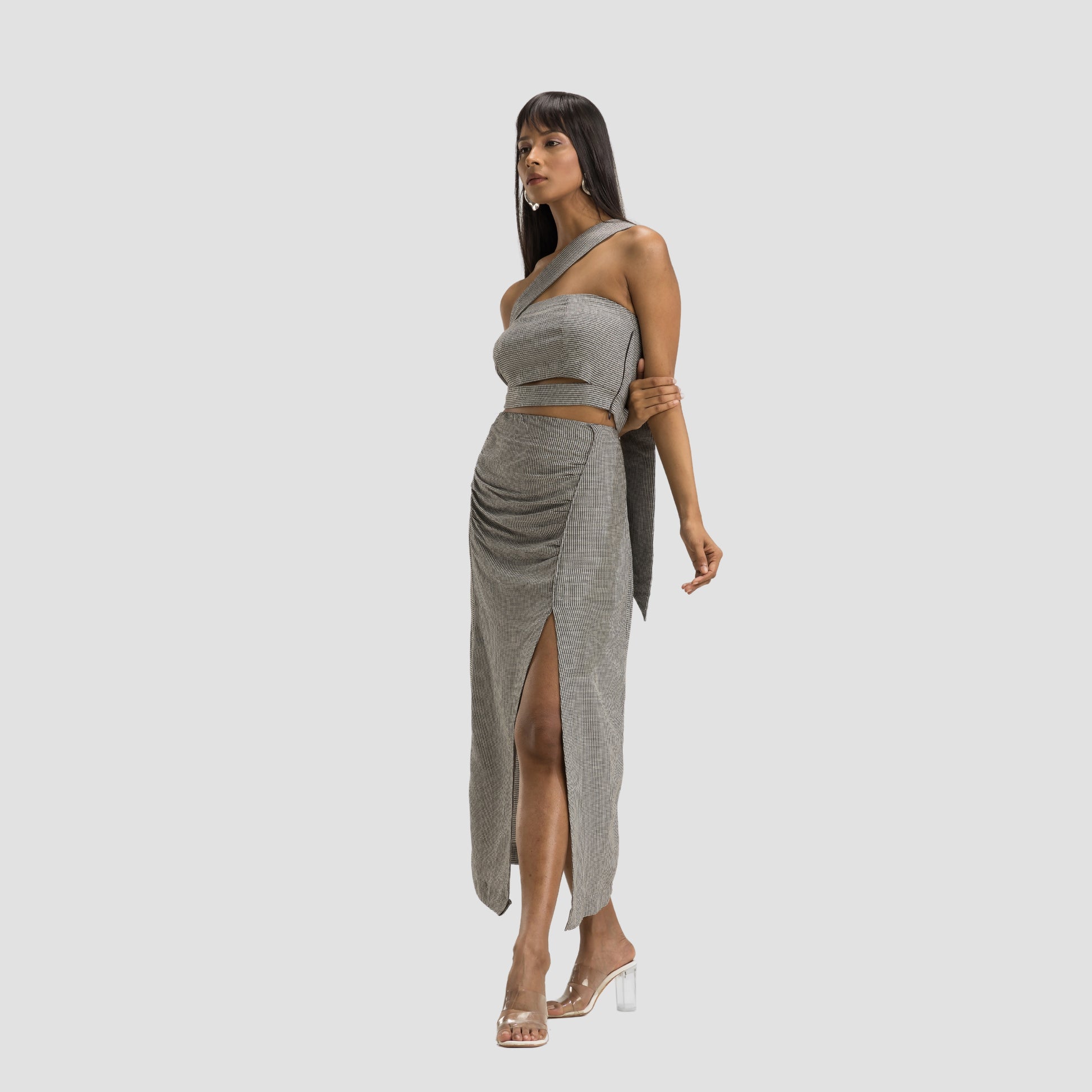 Woven Draped Skirt