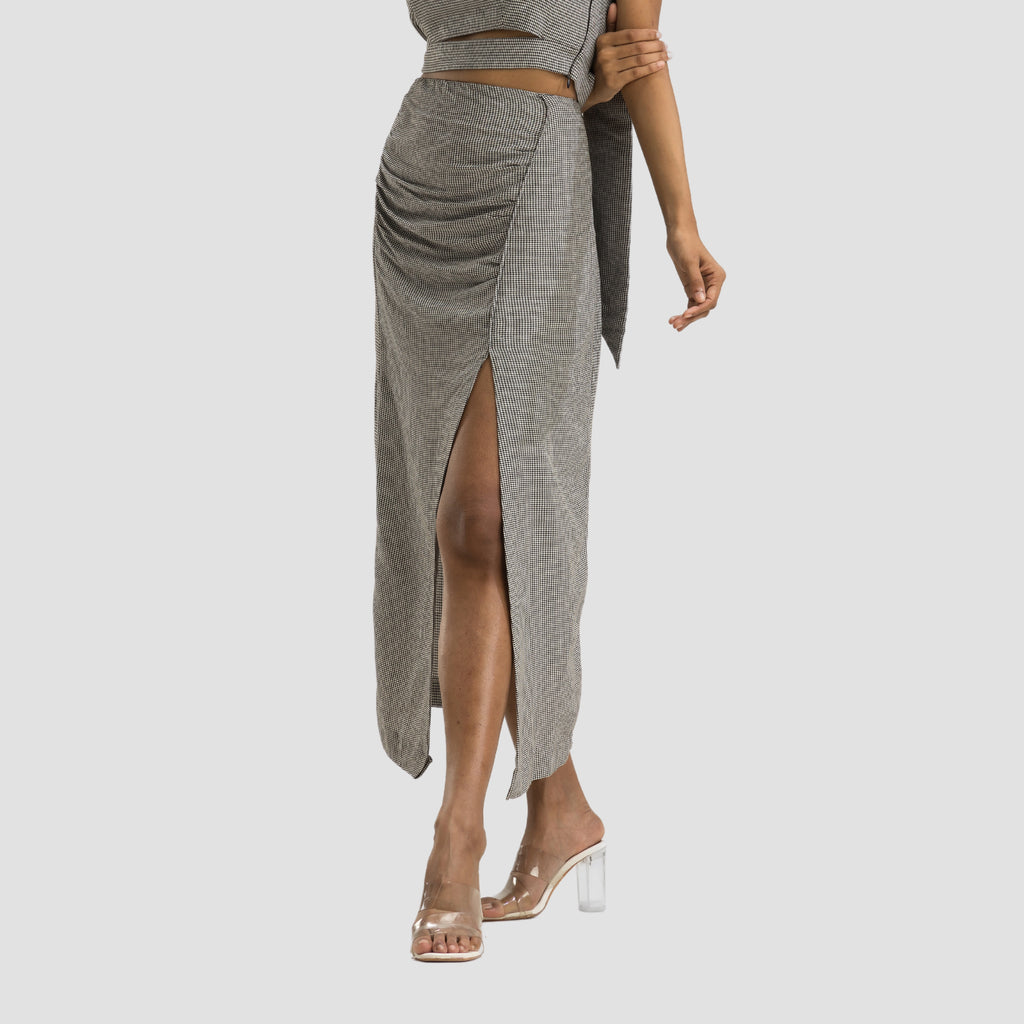 Woven Draped Skirt