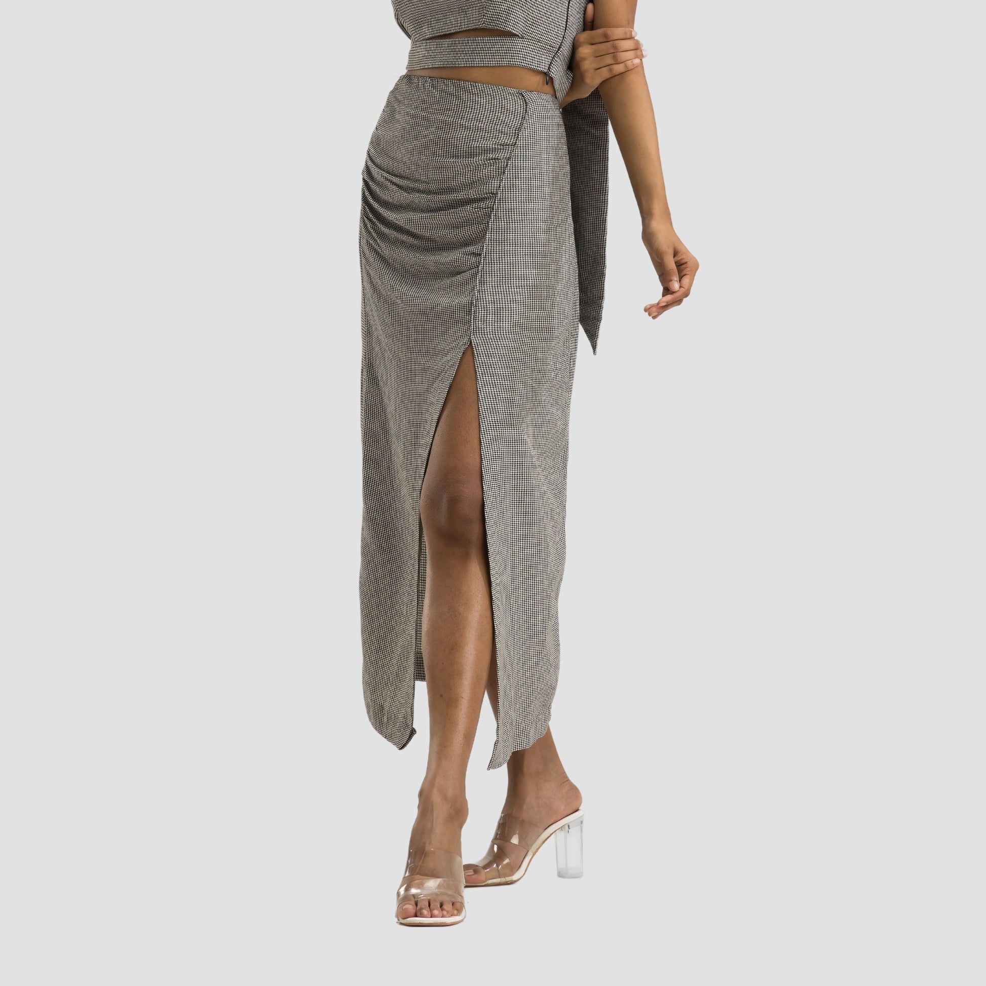 Woven Draped Skirt