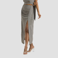 Woven Draped Skirt