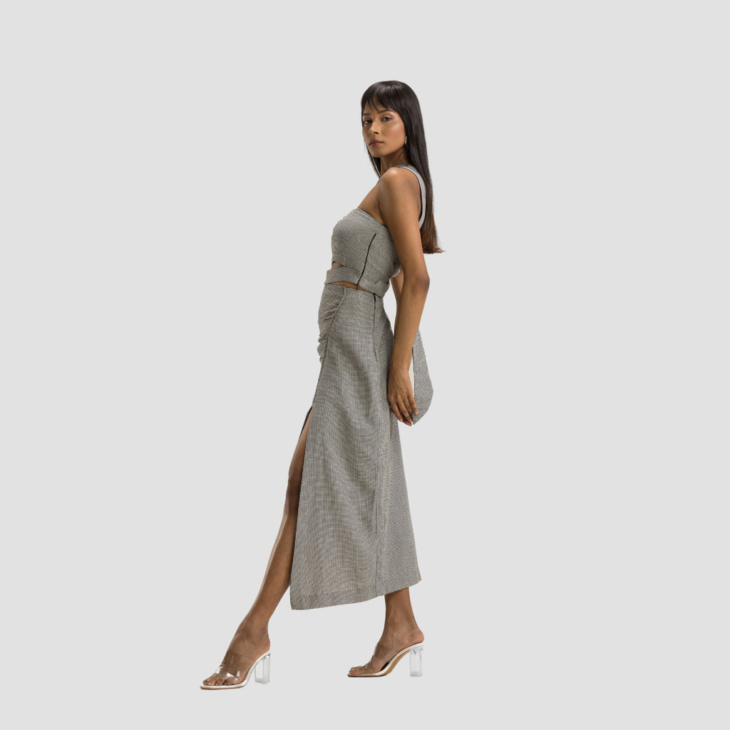 Woven Top with Skirt