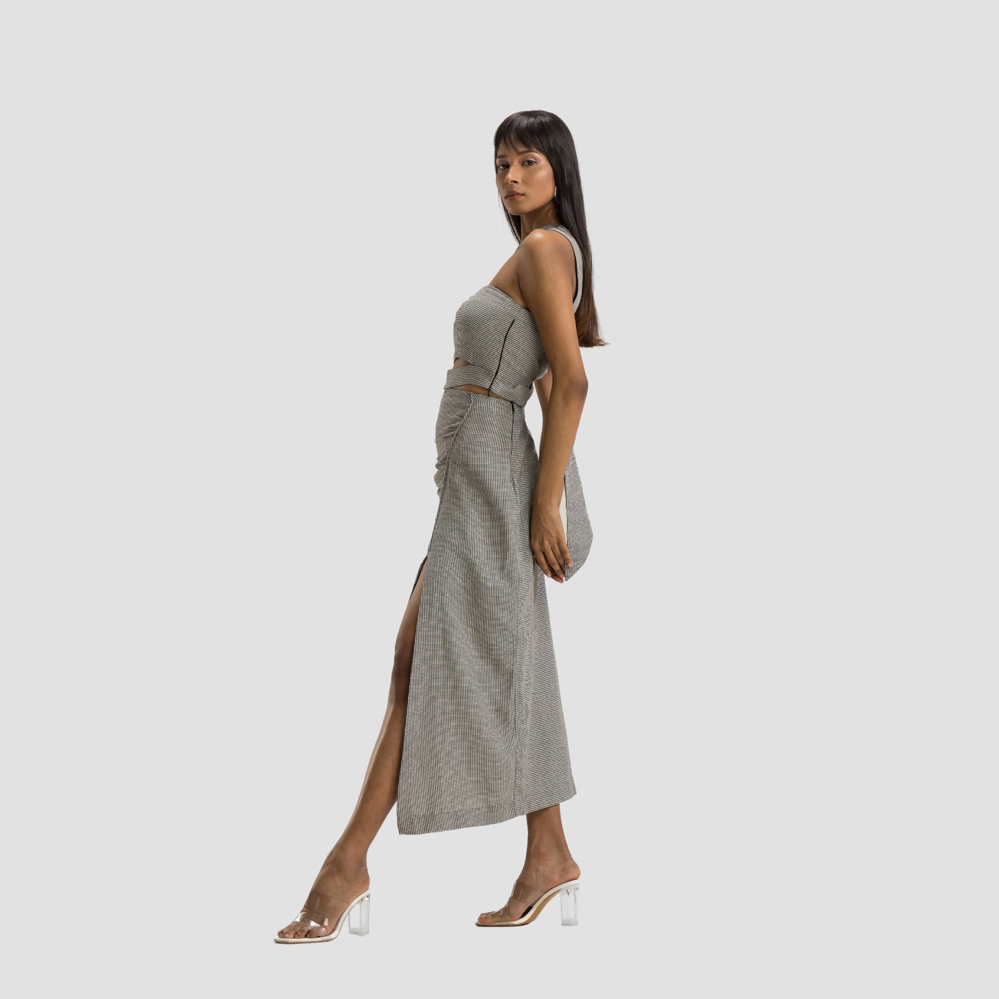 Woven Draped Skirt