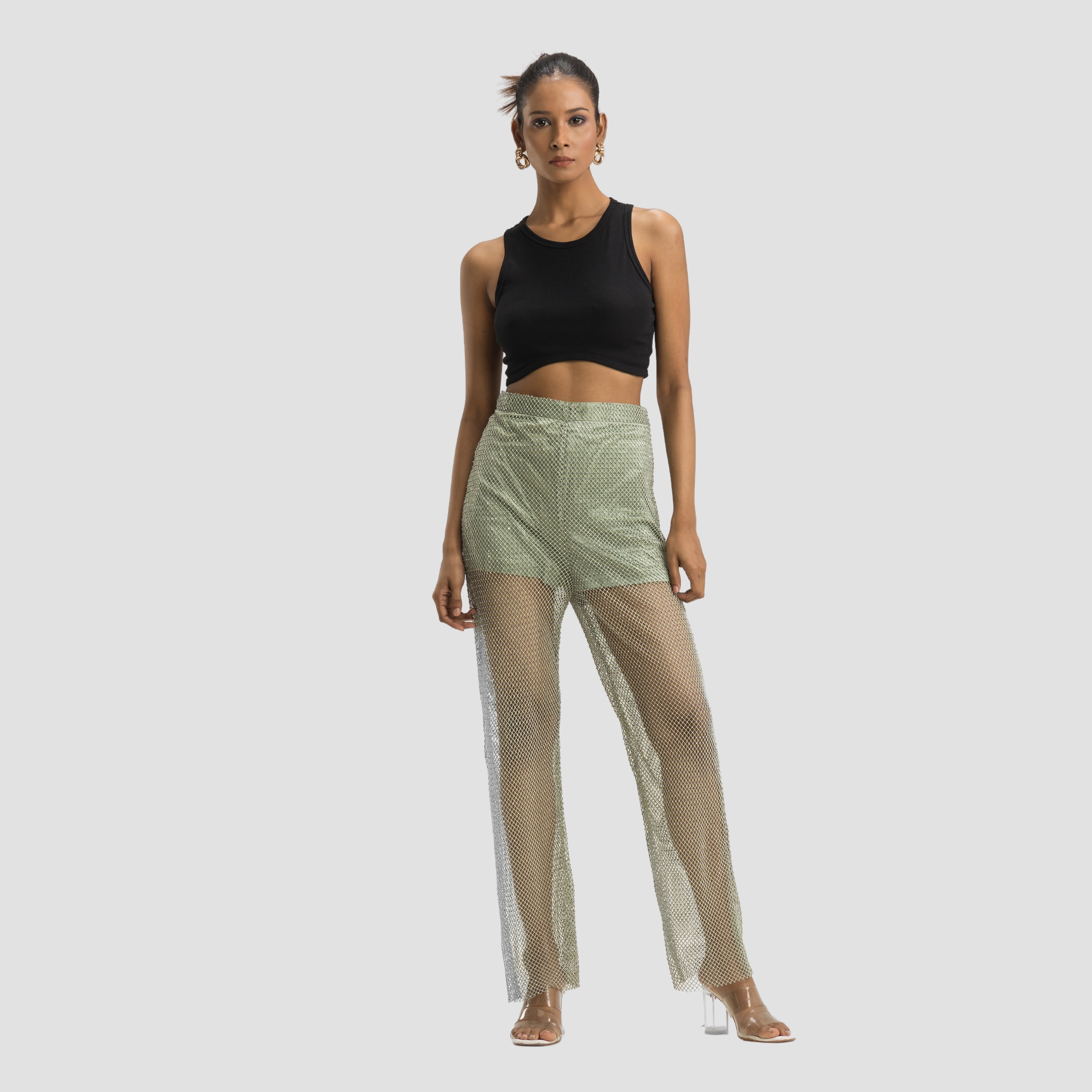 Olive Sparkle Pants